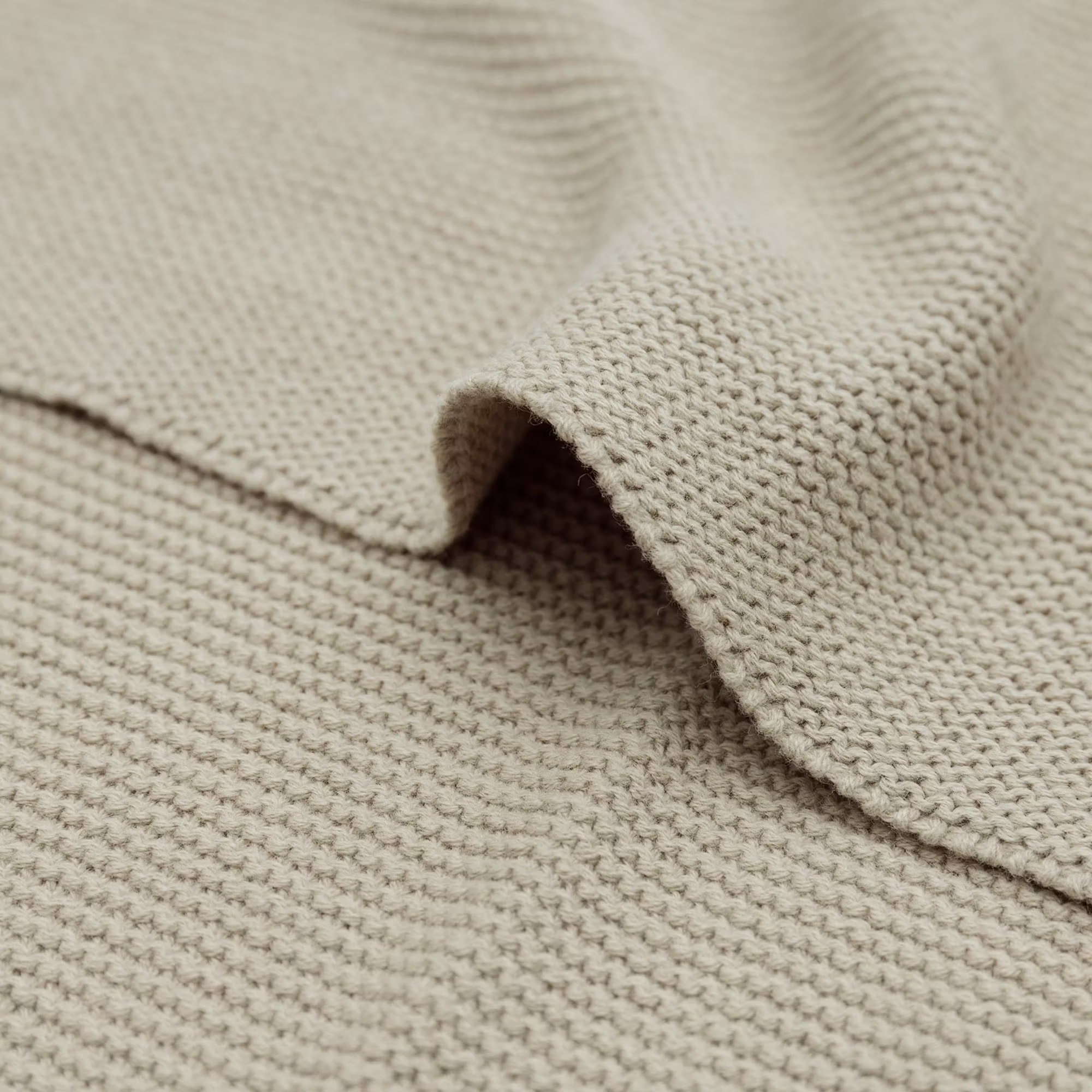 Decke Basic Knit Ivory 75 x 100 cm - Jamouz