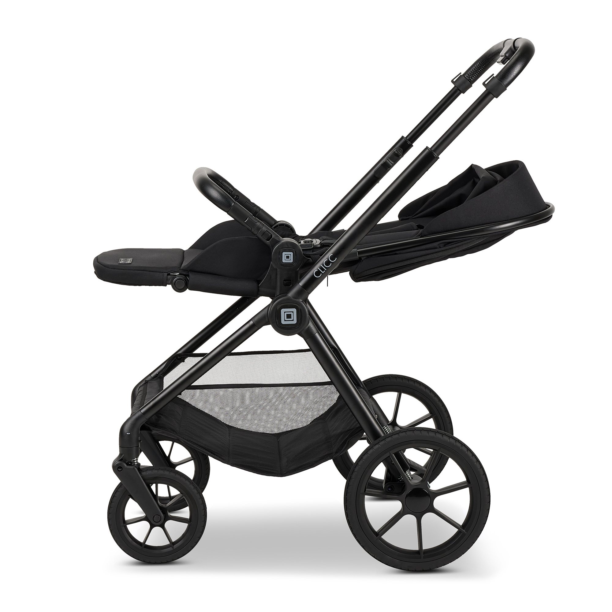 CLICC Set Black Melange mit Babyschale Cosmo - Jamouz
