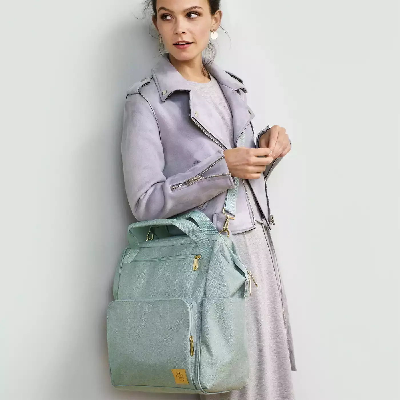 Wickelrucksack Glam Goldie mint - Jamouz