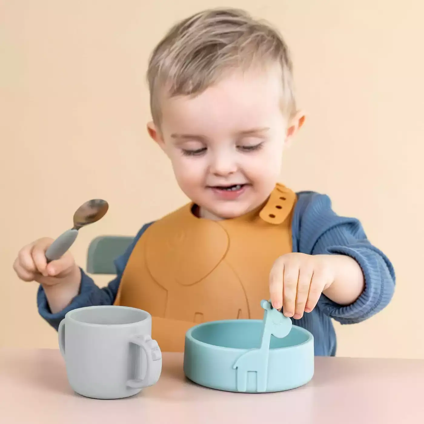 Silikon-Becher Peekaboo Croco Grau - Jamouz