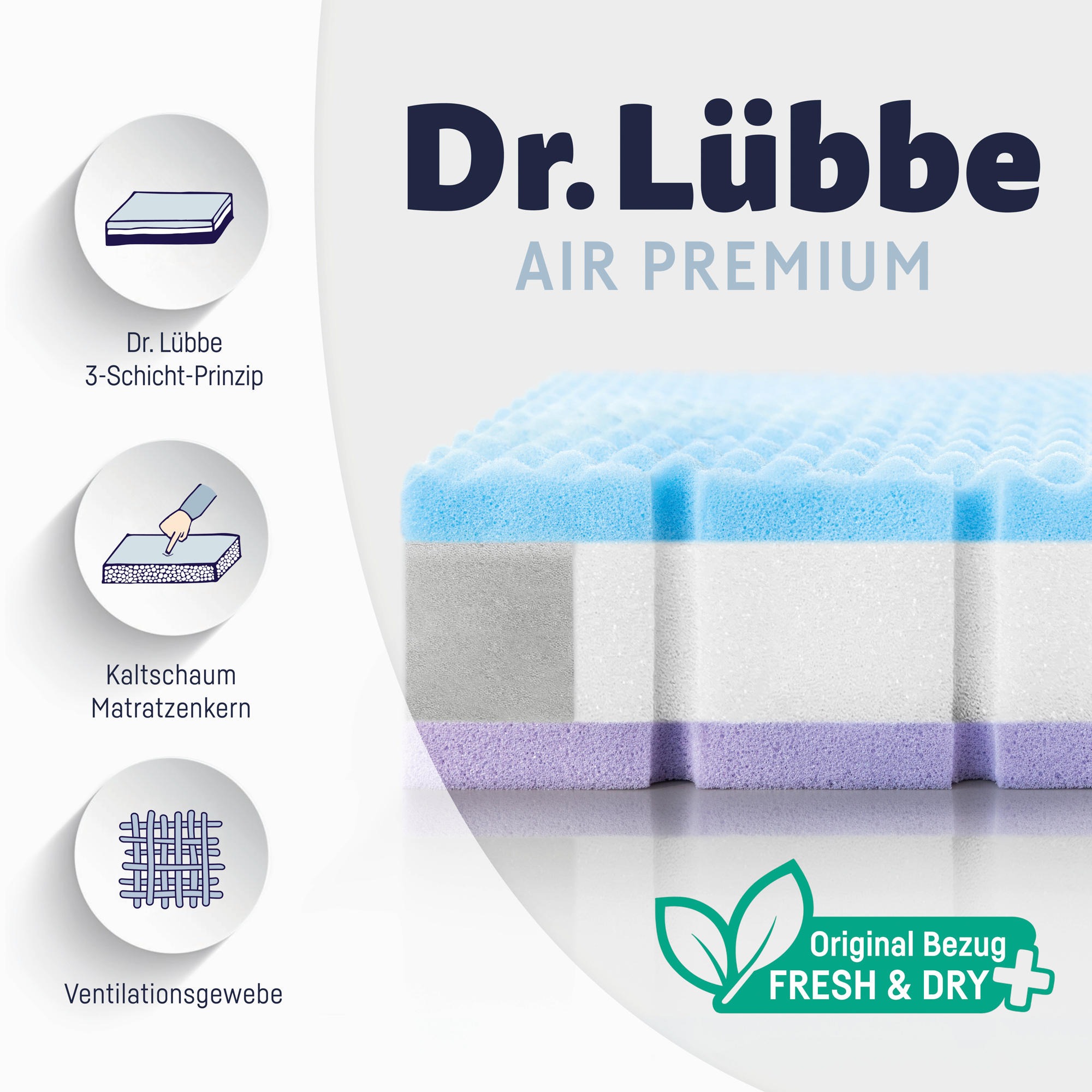 Babymatratze Dr. Lübbe Air Premium 120 x 60 cm - Jamouz