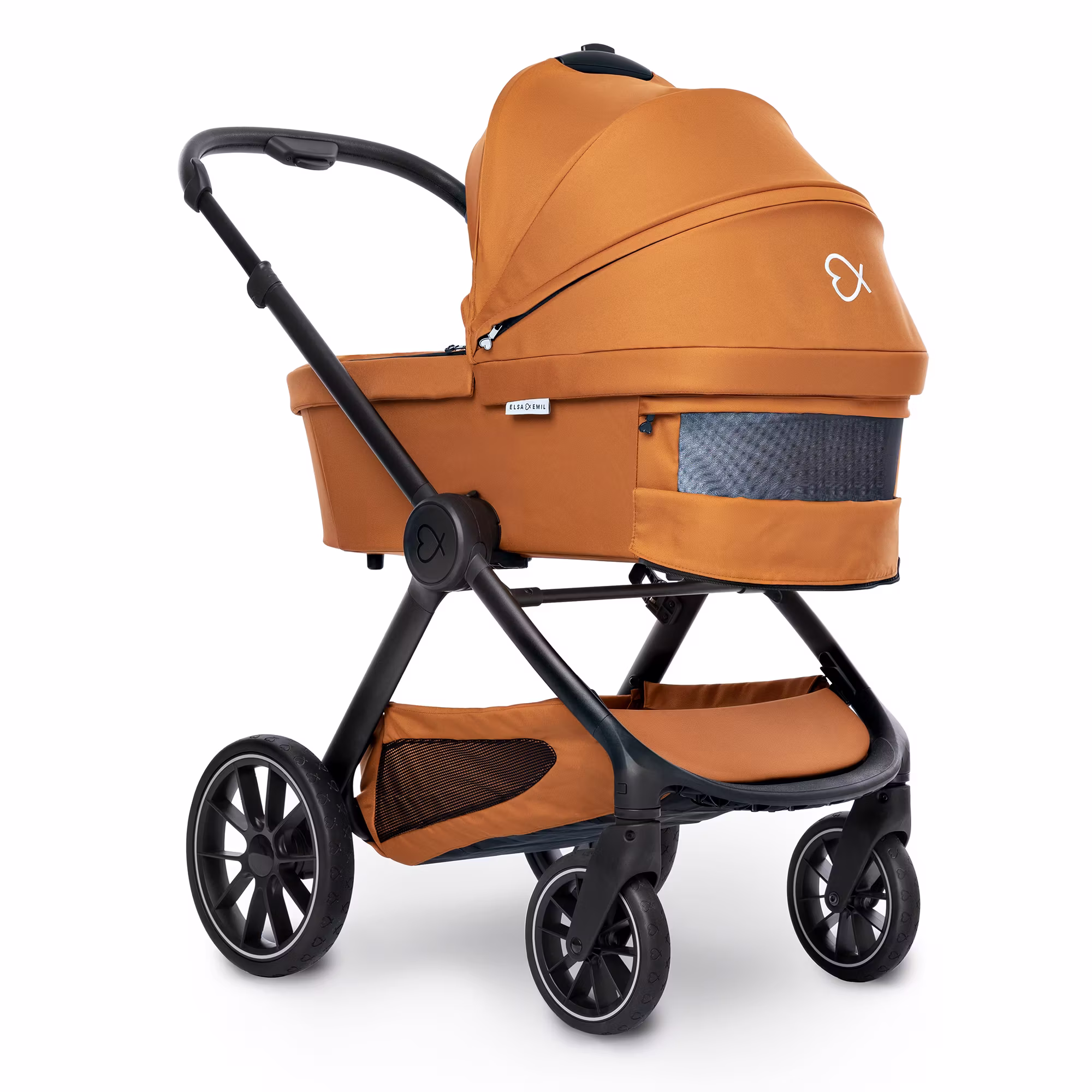 Set ELSA & EMIL Kinderwagen Krokodilgrün mit Organizer - Jamouz