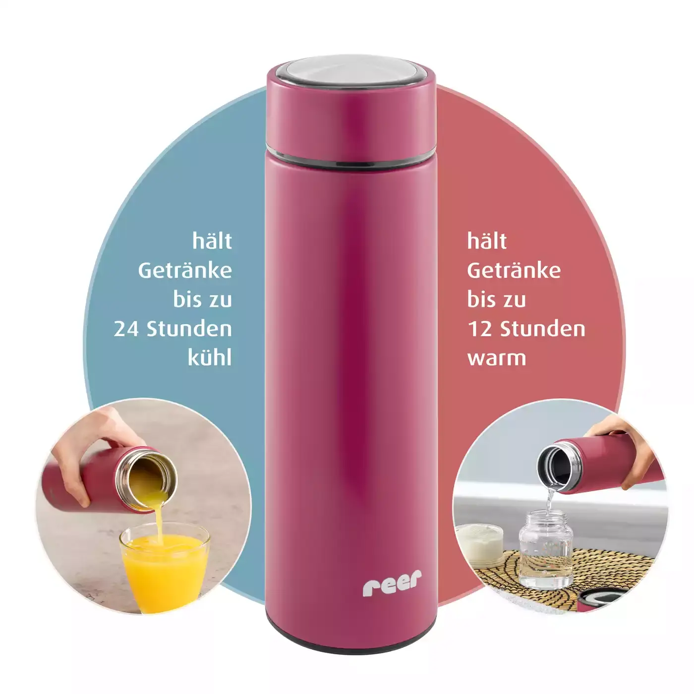 ColourDesign Edelstahl-Isolierflasche 450ml - Jamouz