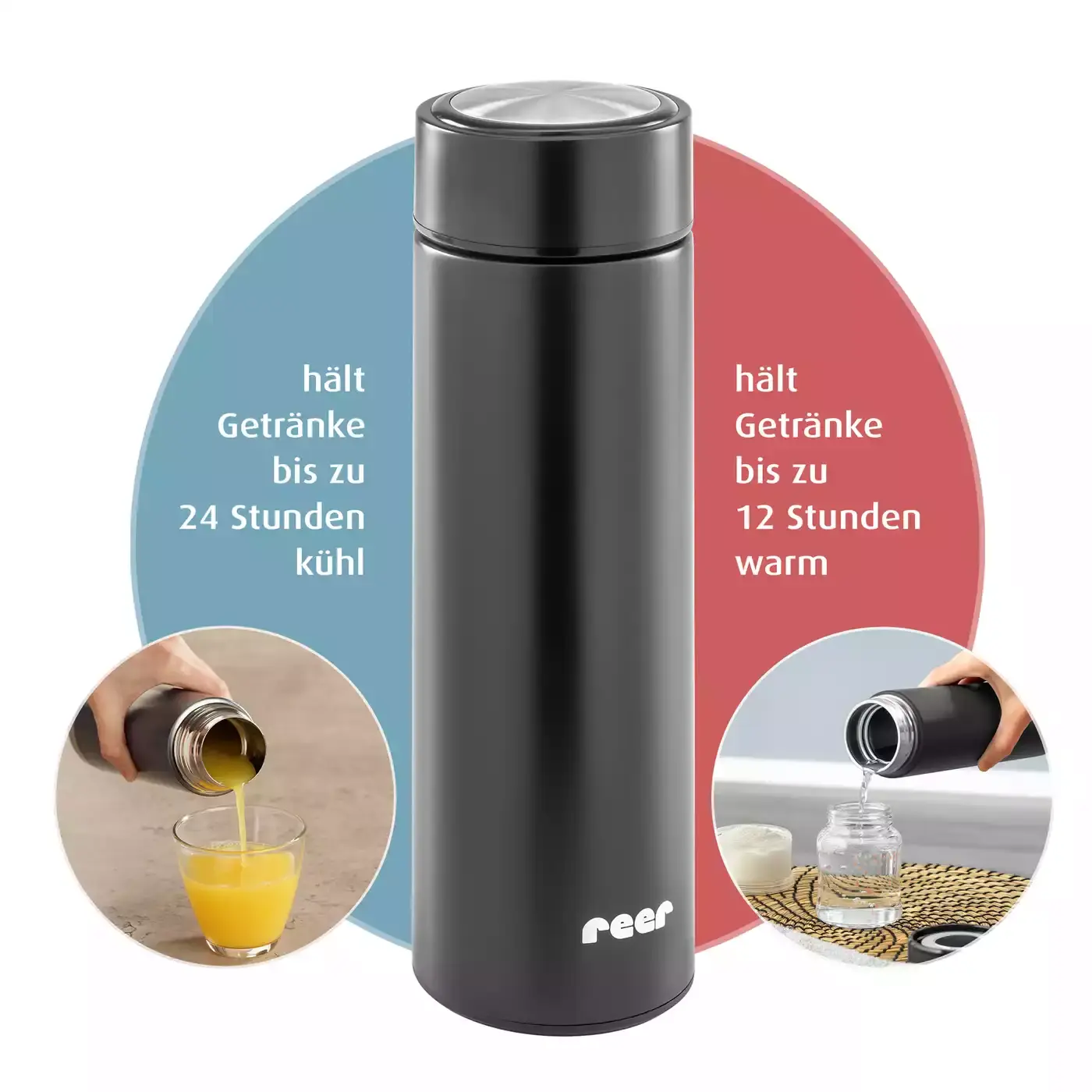ColourDesign Edelstahl-Isolierflasche 450ml - Jamouz