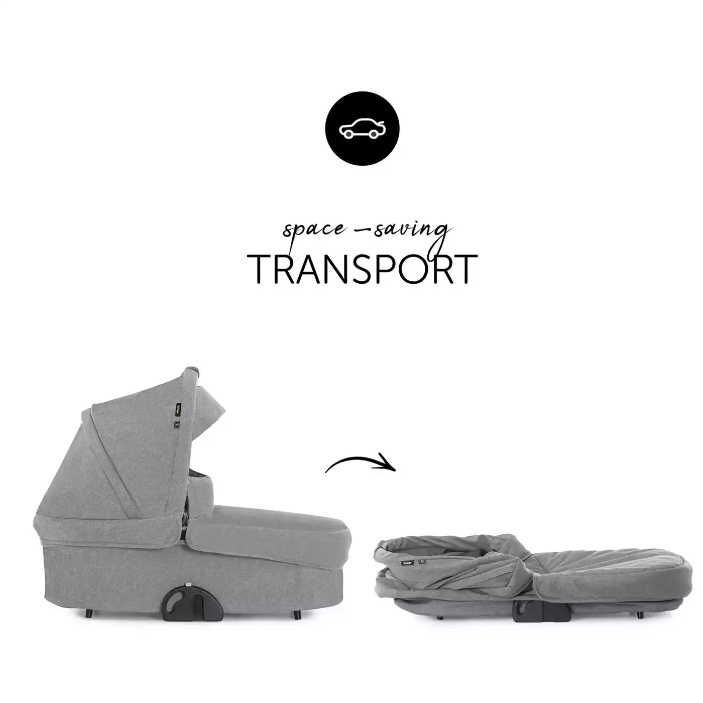 Colibri Pram Melange Grey - Jamouz