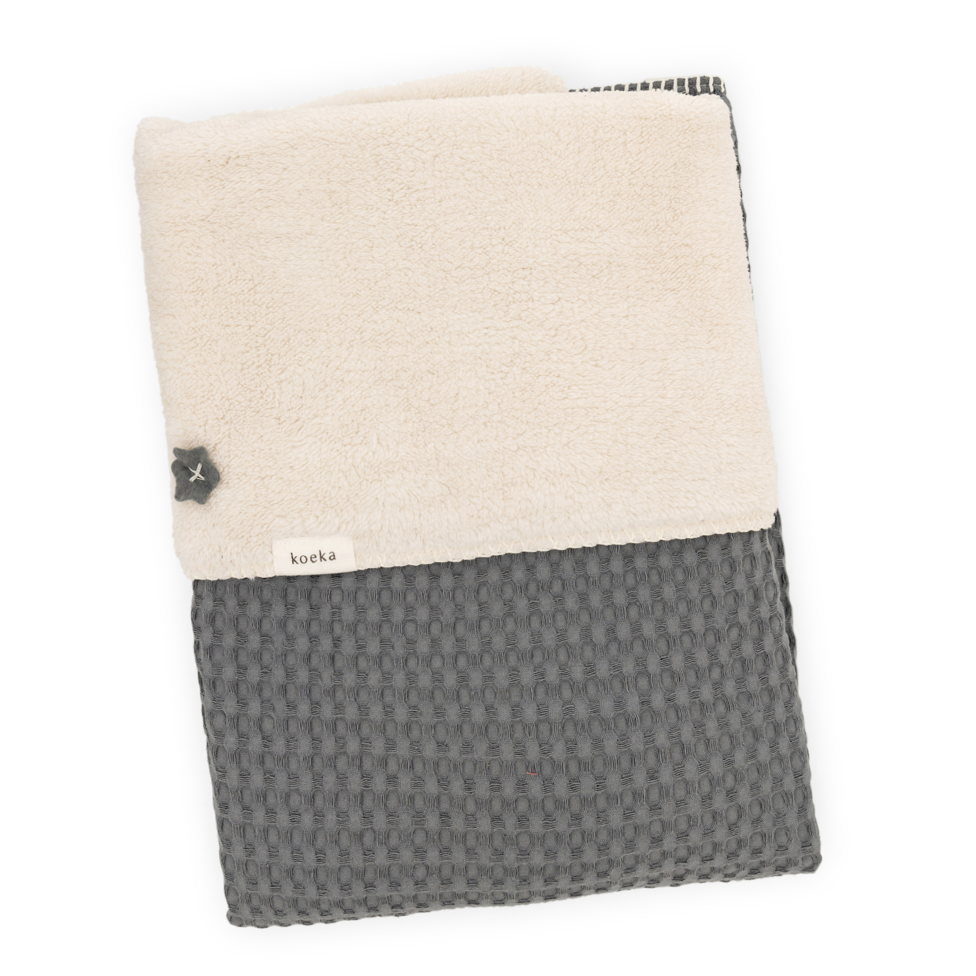 Babydecke Plüsch Oslo Steel Grey/ Pebble - Jamouz