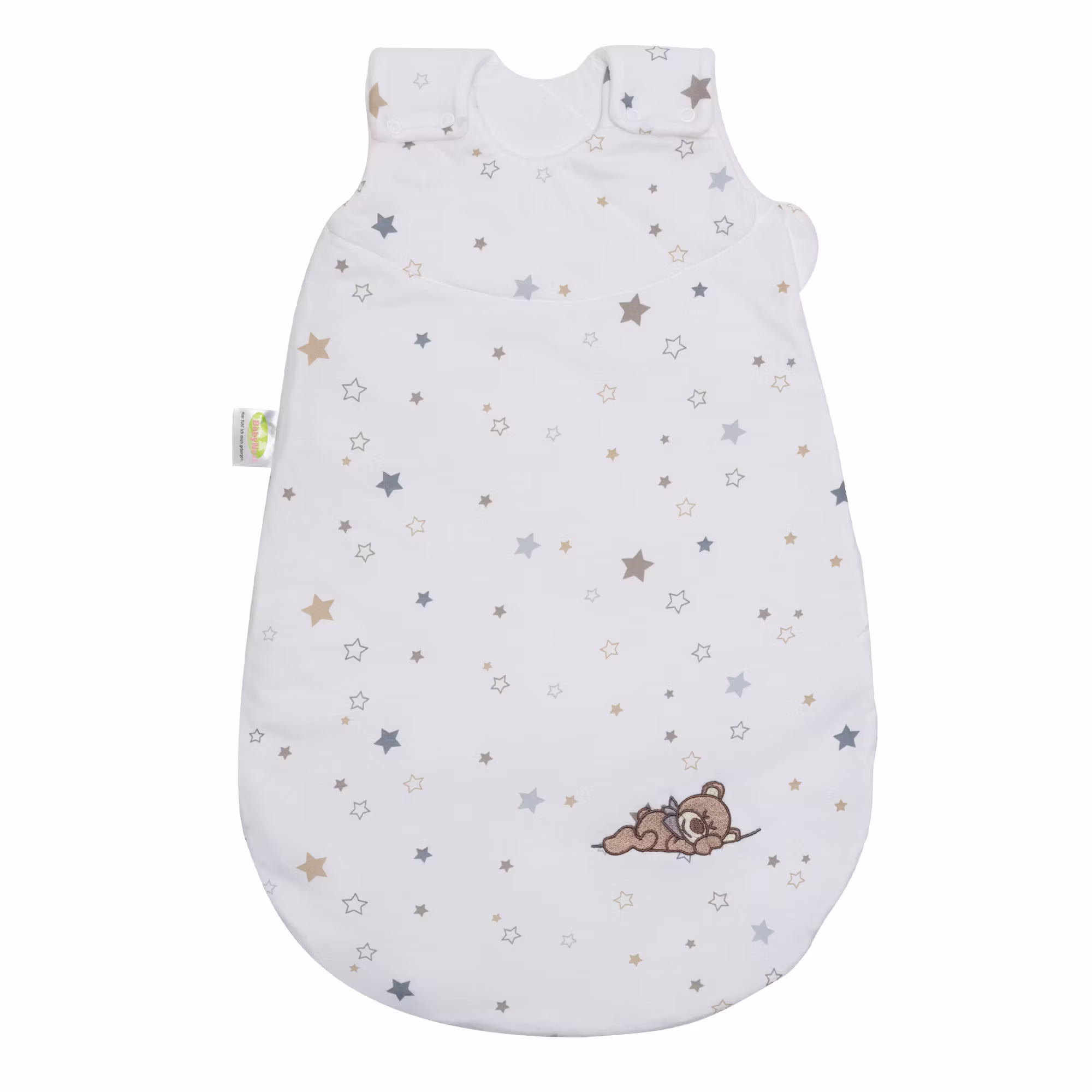 Erstlingsschlafsack Sterne Silver & Coffee 60cm - Jamouz