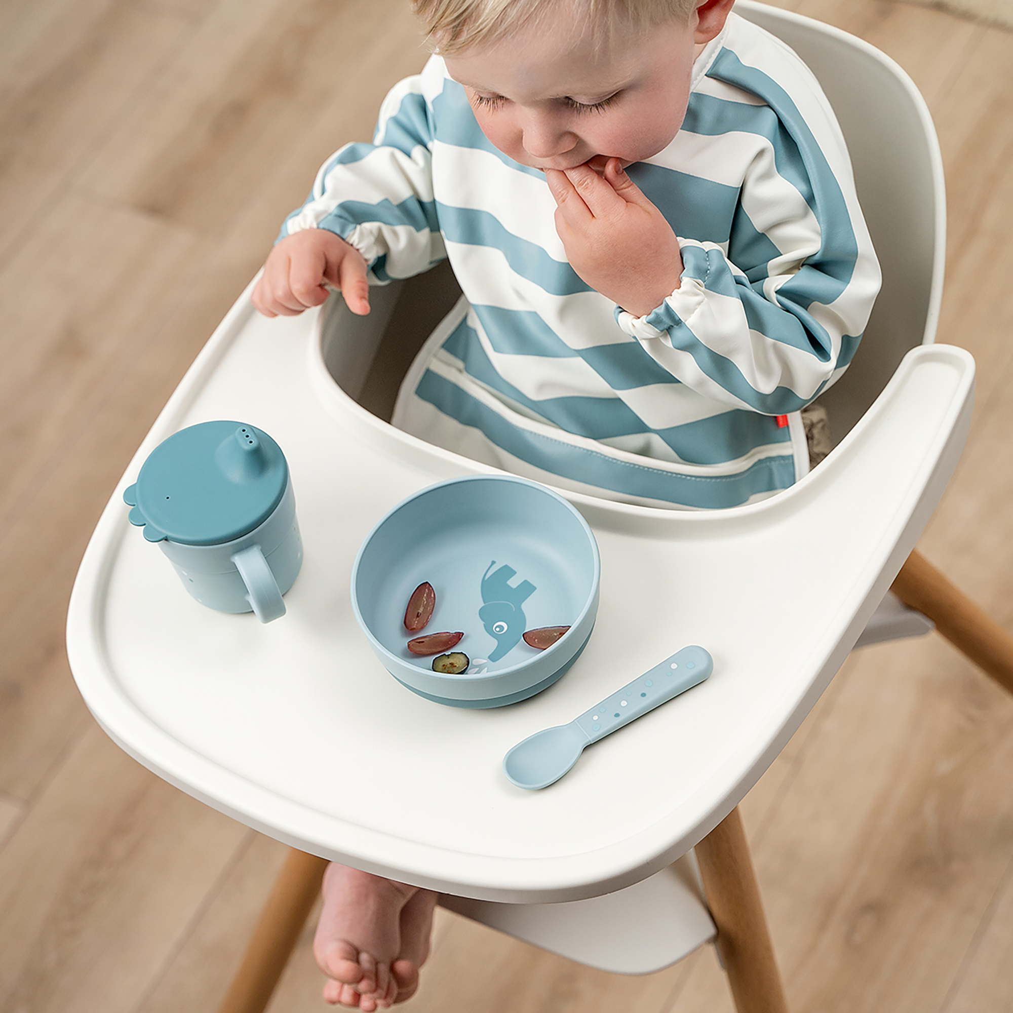 Foodie Trinklernbecher Happy Dots Blau - Jamouz