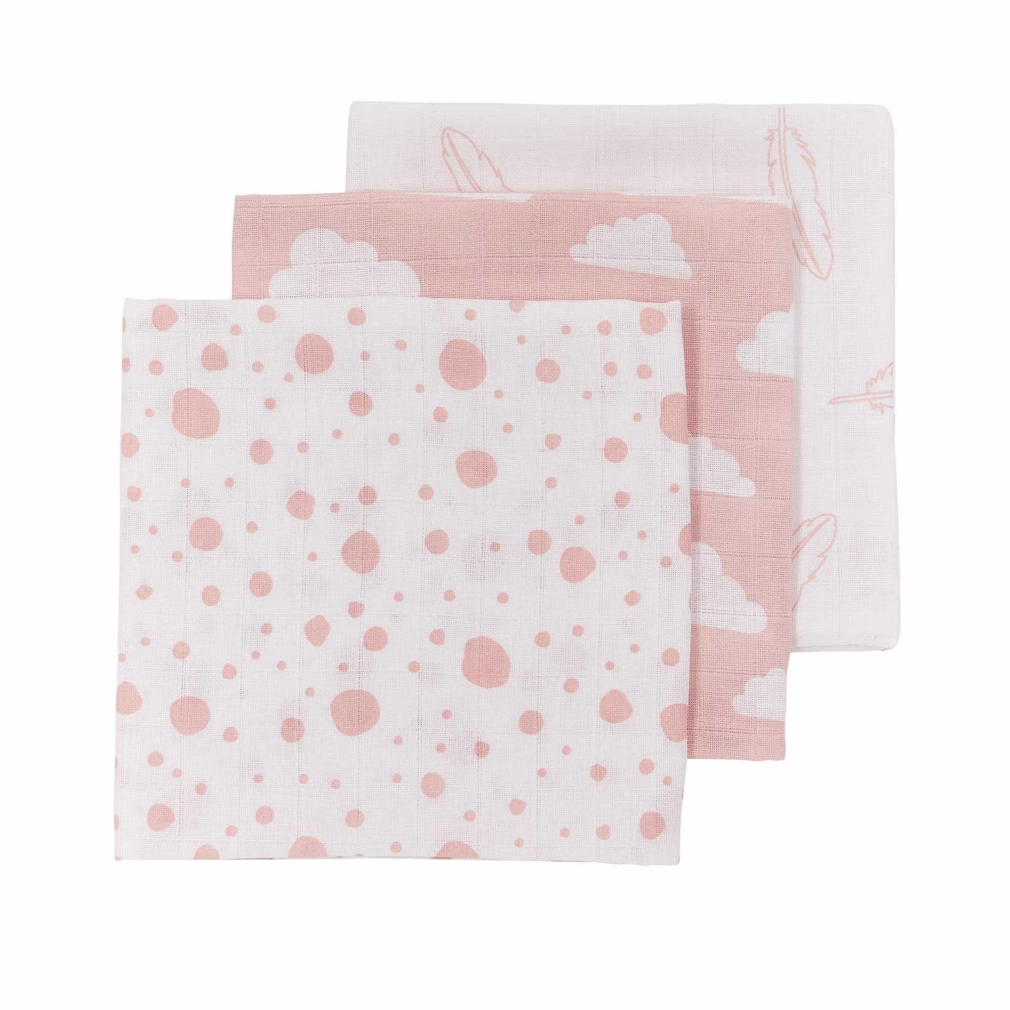 Mullwindeln Feathers, Clouds, Dots - Jamouz