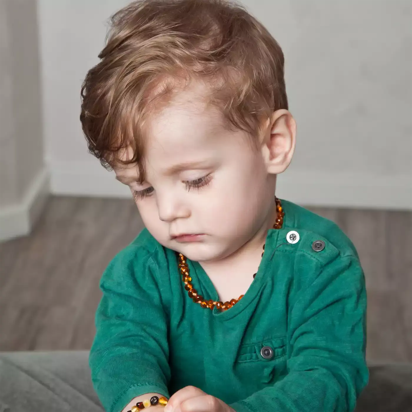 Bernsteinkette Barock congac - Jamouz