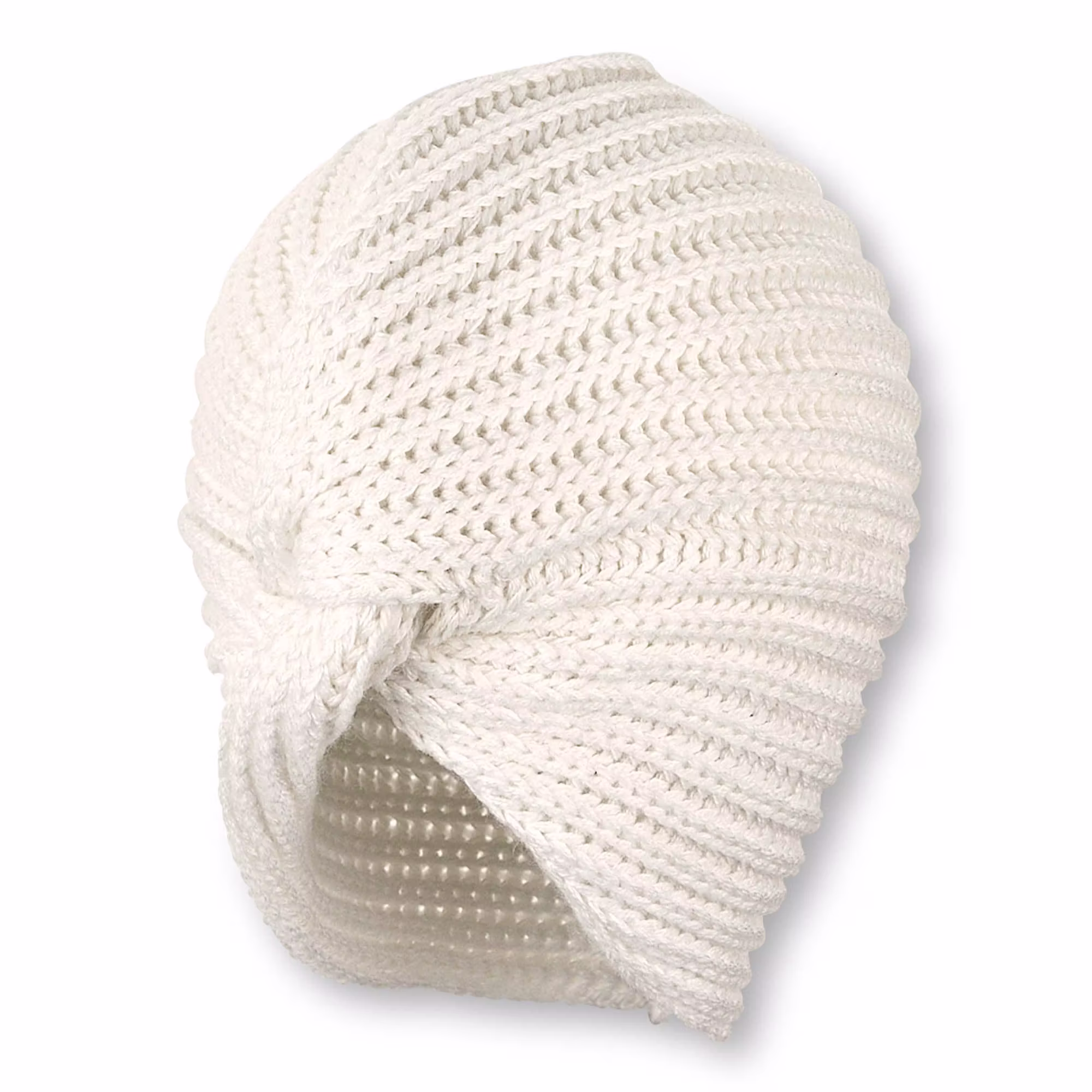 Turban-Strickmütze Ecru - Jamouz