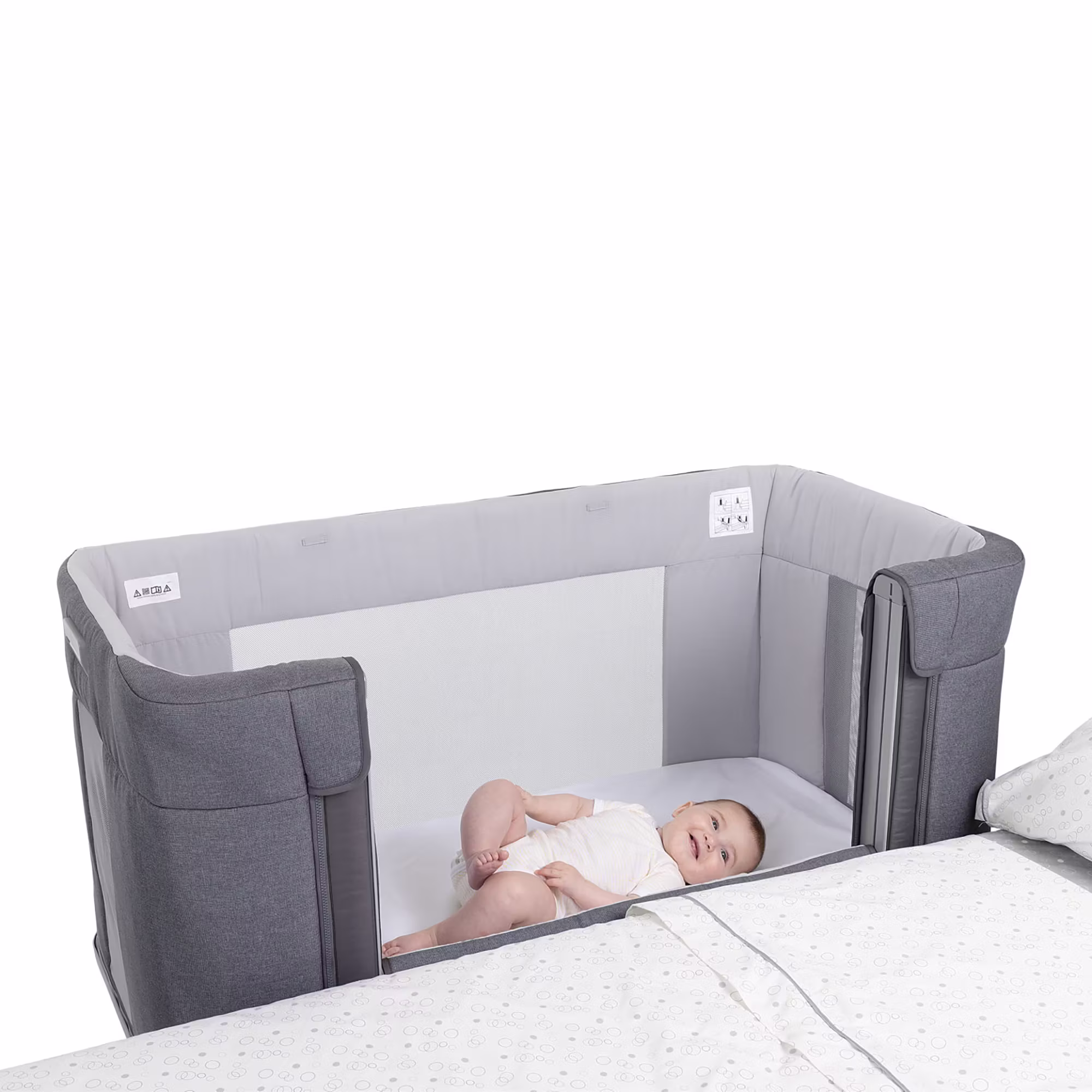 Beistellbett NEXT2ME Forever Slate Grey - Jamouz