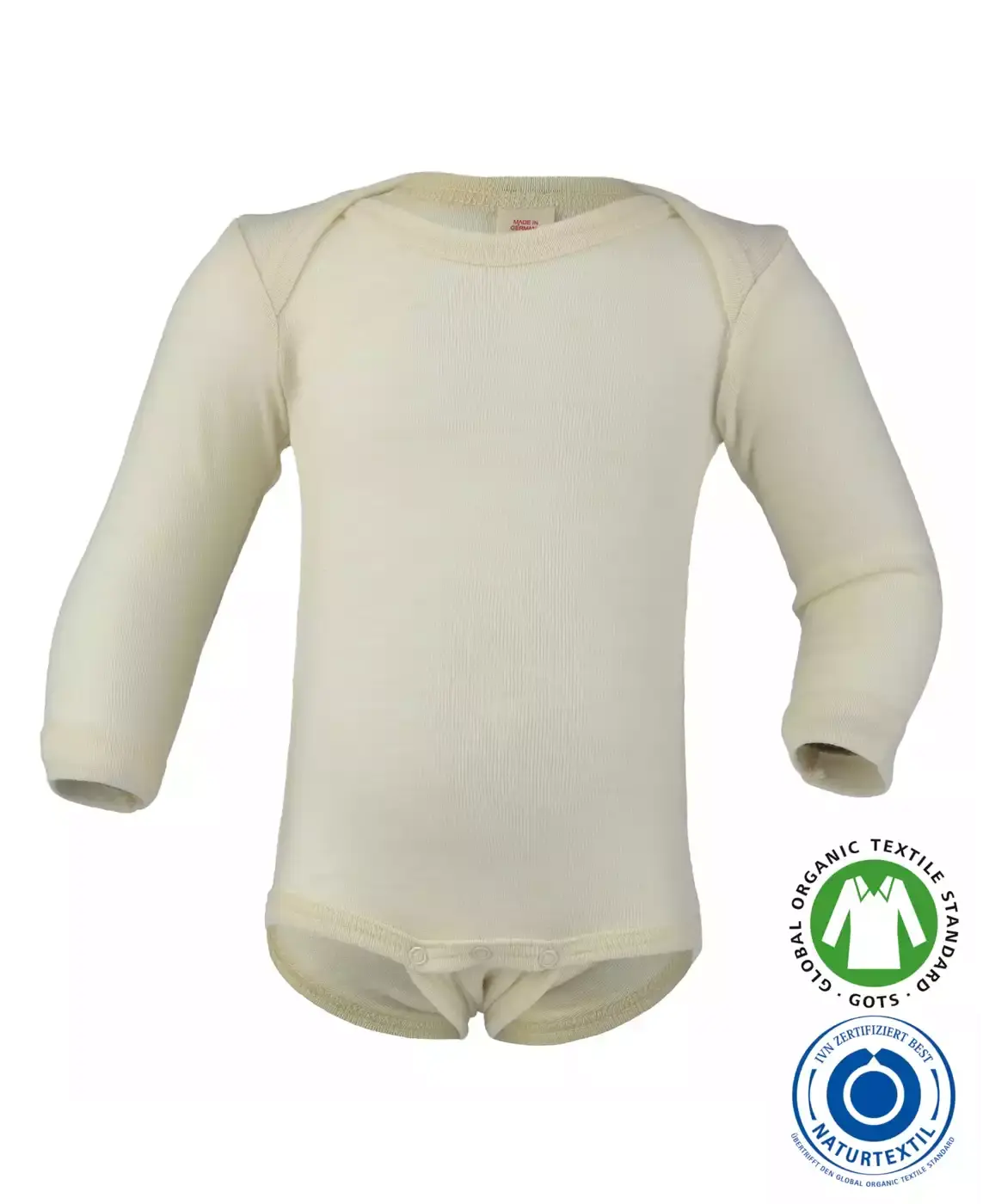 Langarmbody natur Wolle/Seide - Jamouz