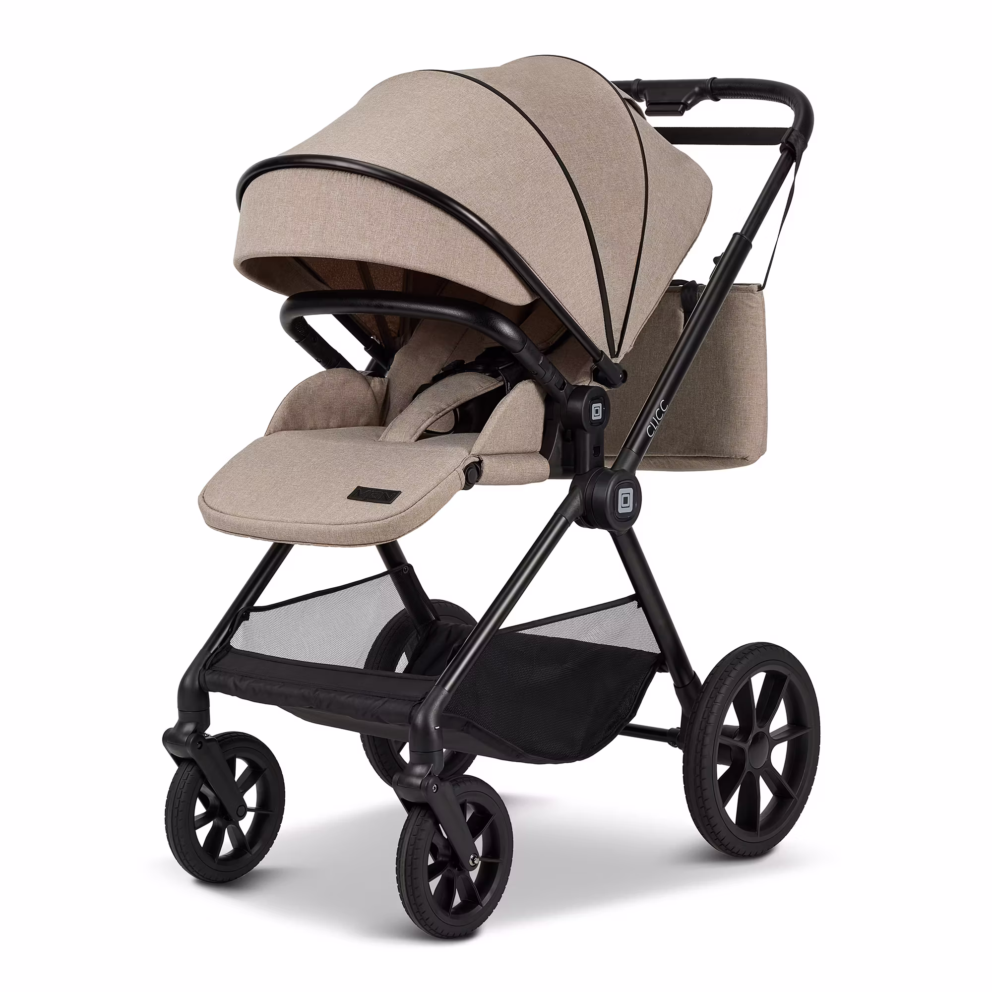 CLICC Set Black Melange mit Babyschale Cosmo - Jamouz