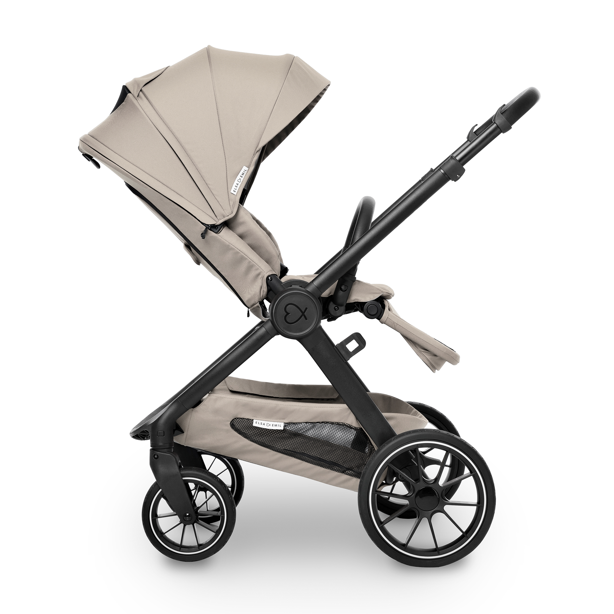 Set ELSA & EMIL Kinderwagen Krokodilgrün mit Organizer - Jamouz