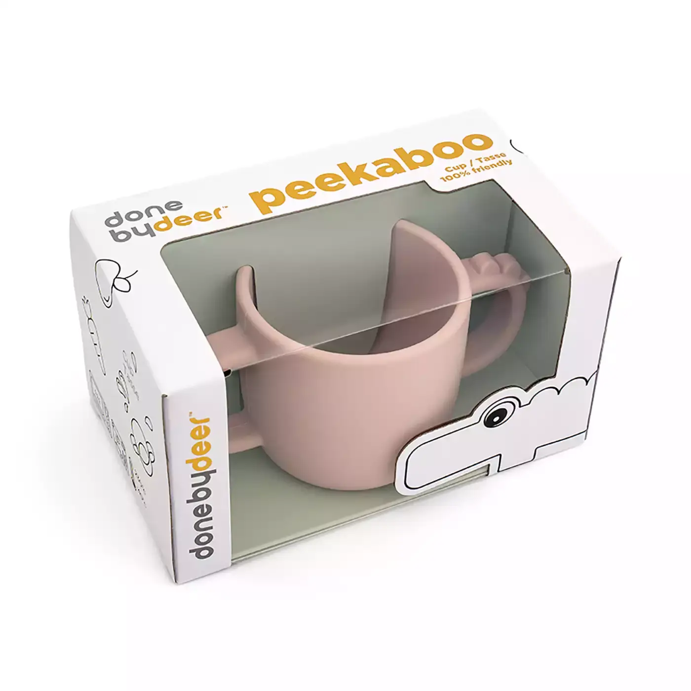 Silikon-Becher Peekaboo Croco Rosa - Jamouz