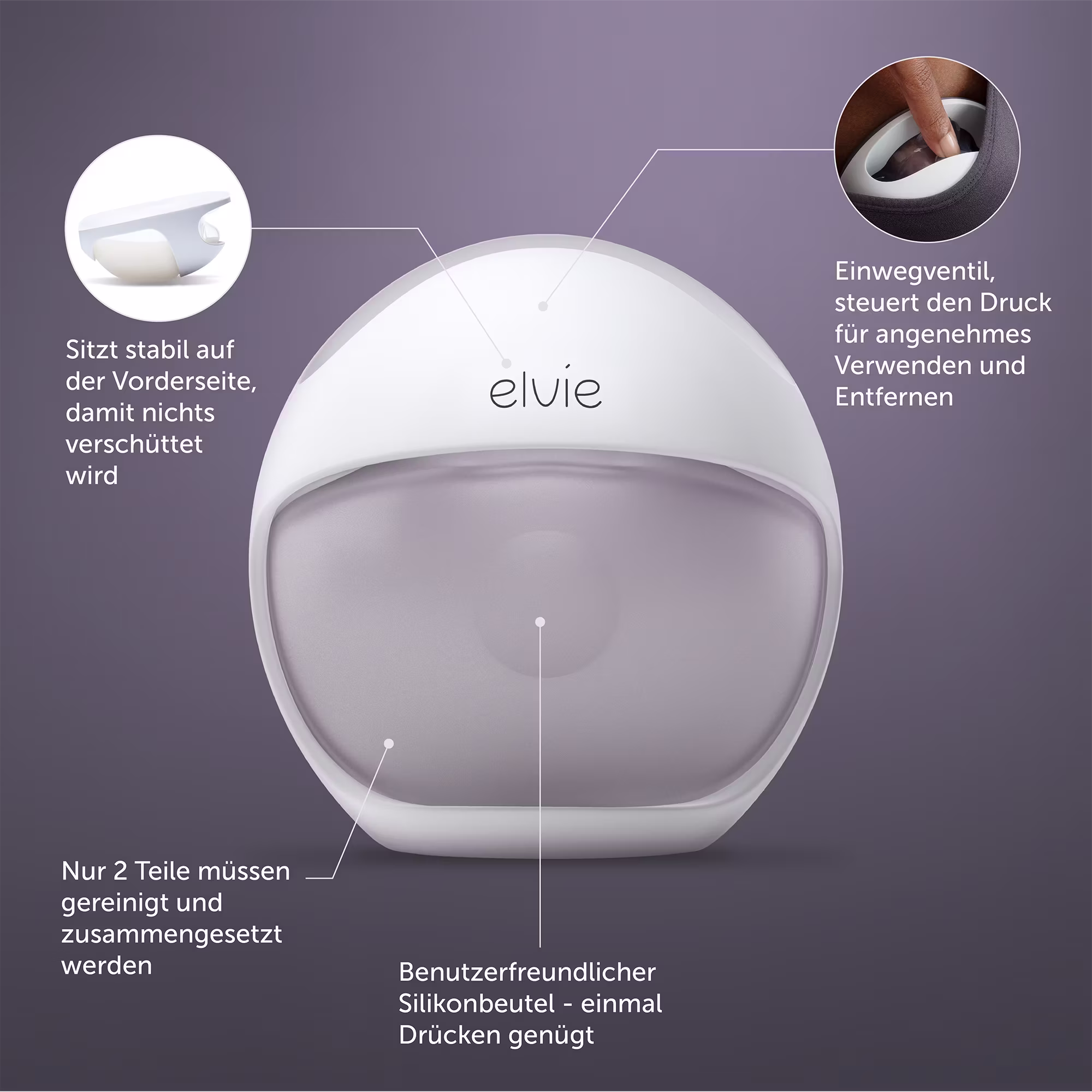 Elvie Curve Silikon-Handmilchpumpe - Jamouz