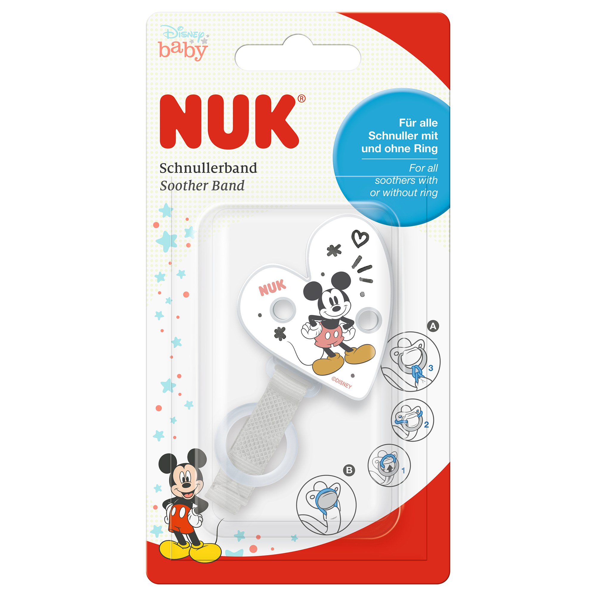 Schnullerband Mickey Mouse - Jamouz