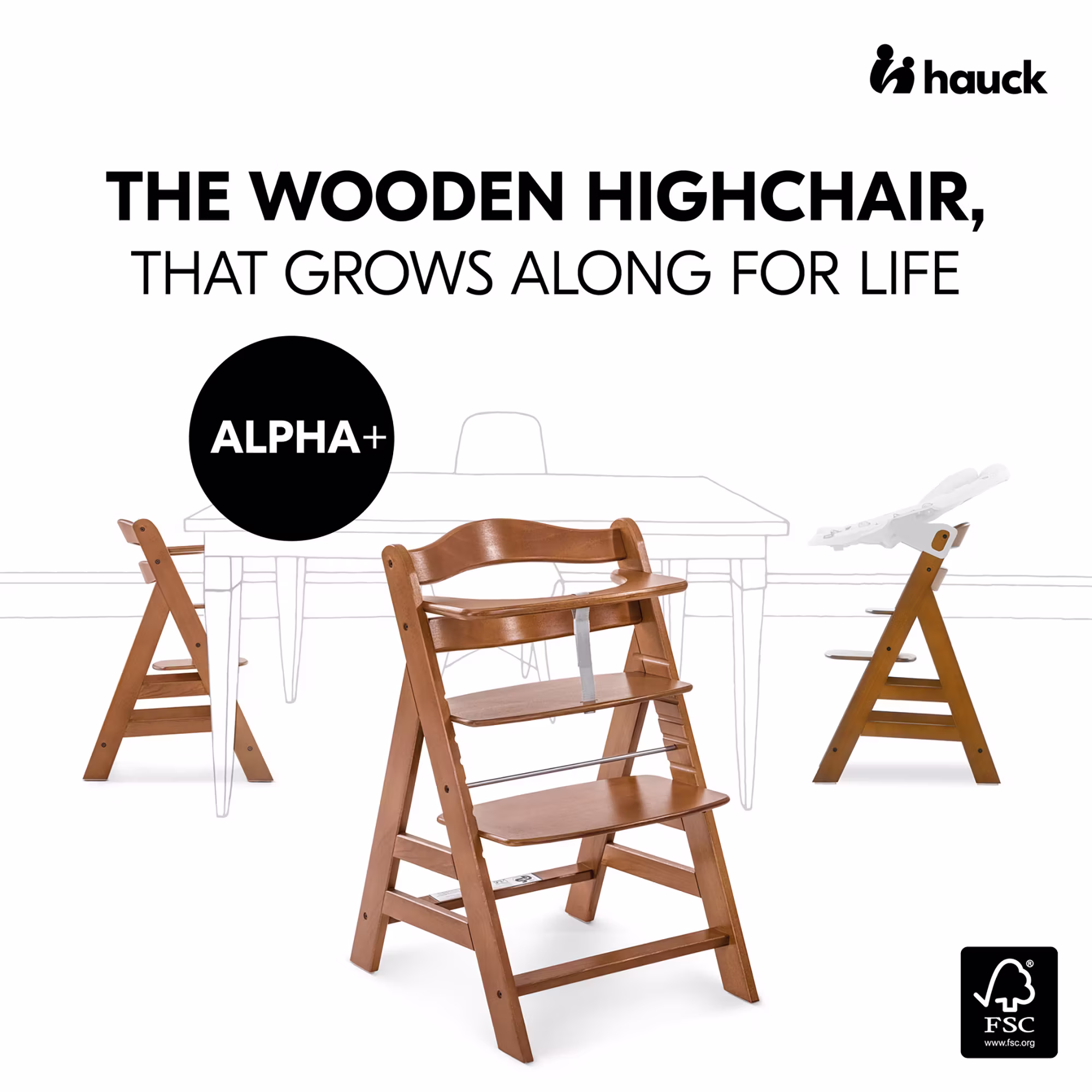 Treppenhochstuhl Alpha+ Walnut - Jamouz