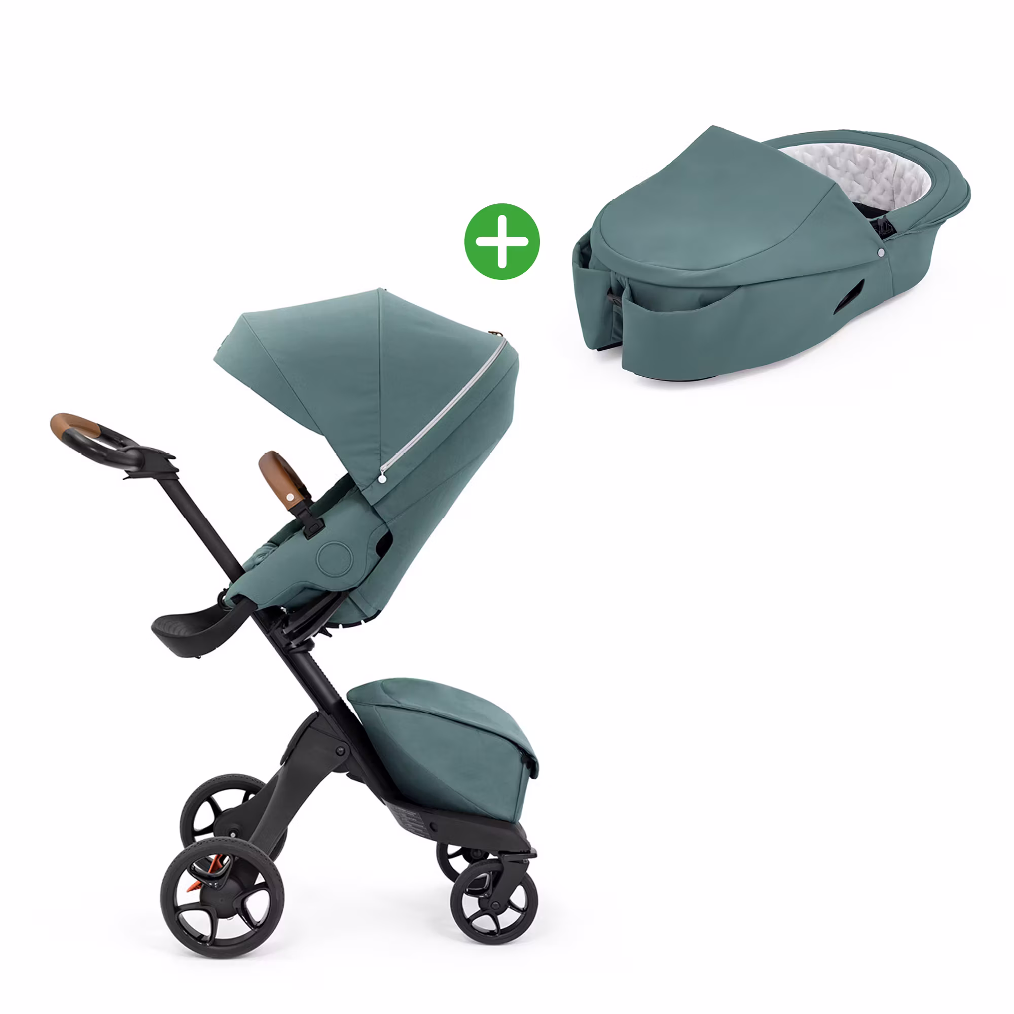 Set Xplory® X Cool Teal mit Babywanne - Jamouz