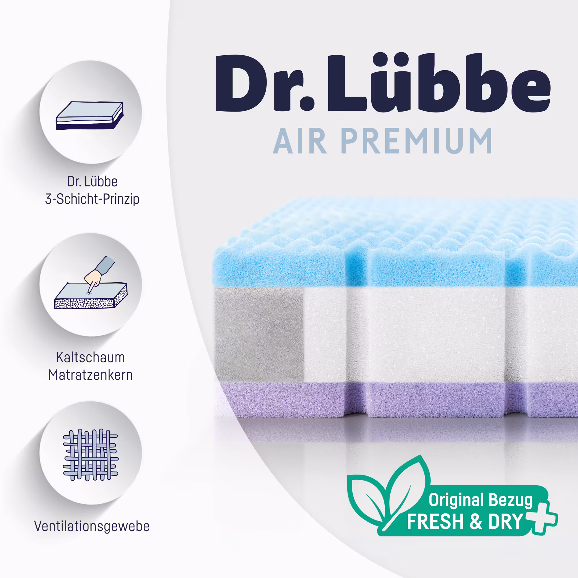 Babymatratze Dr. Lübbe Air Premium 140 x 70 cm - Jamouz