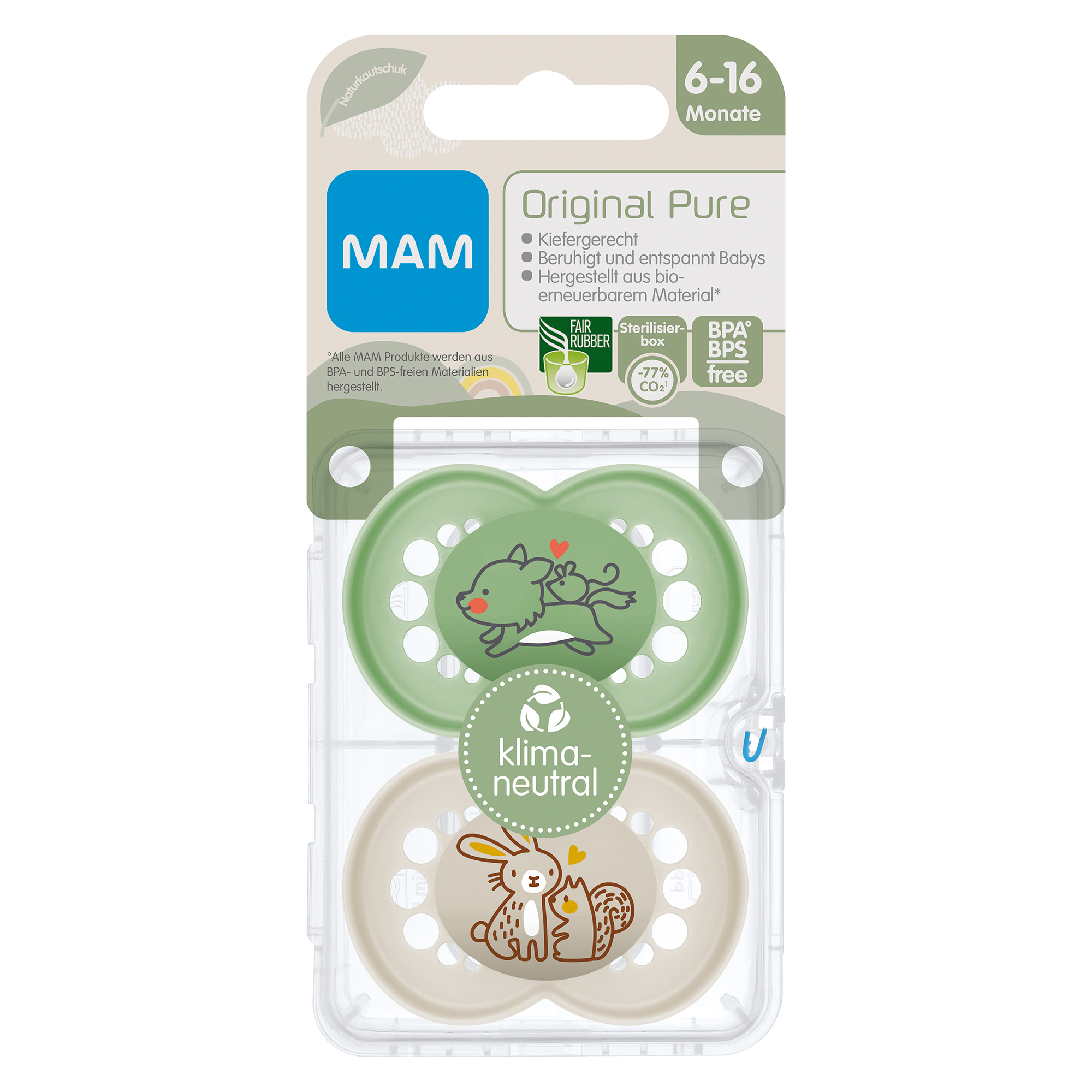 Original matt Latex 6 - 16 Monate 2 Stück Wolf/Hase - Jamouz