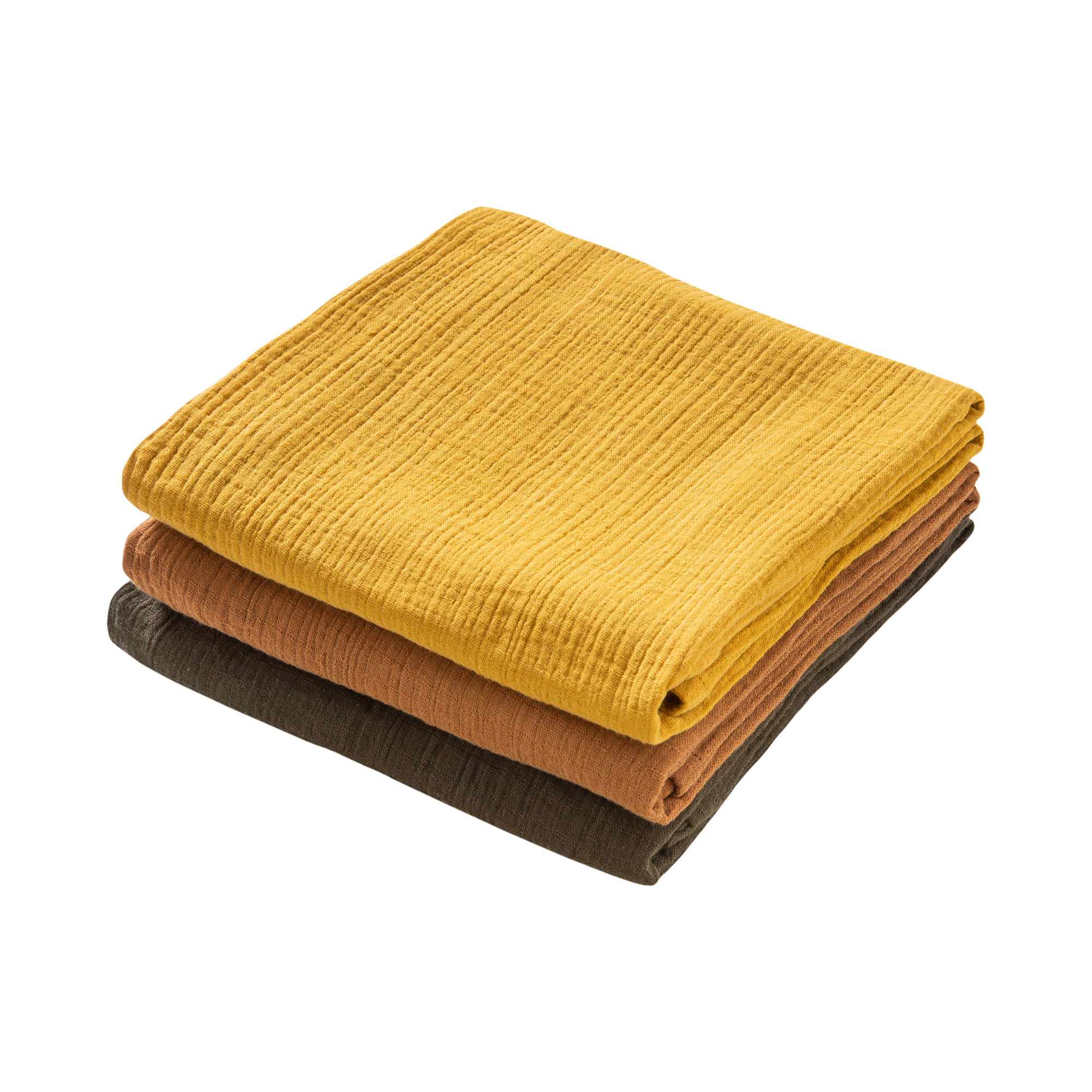 3er Pack Mulltuch Braun - Jamouz
