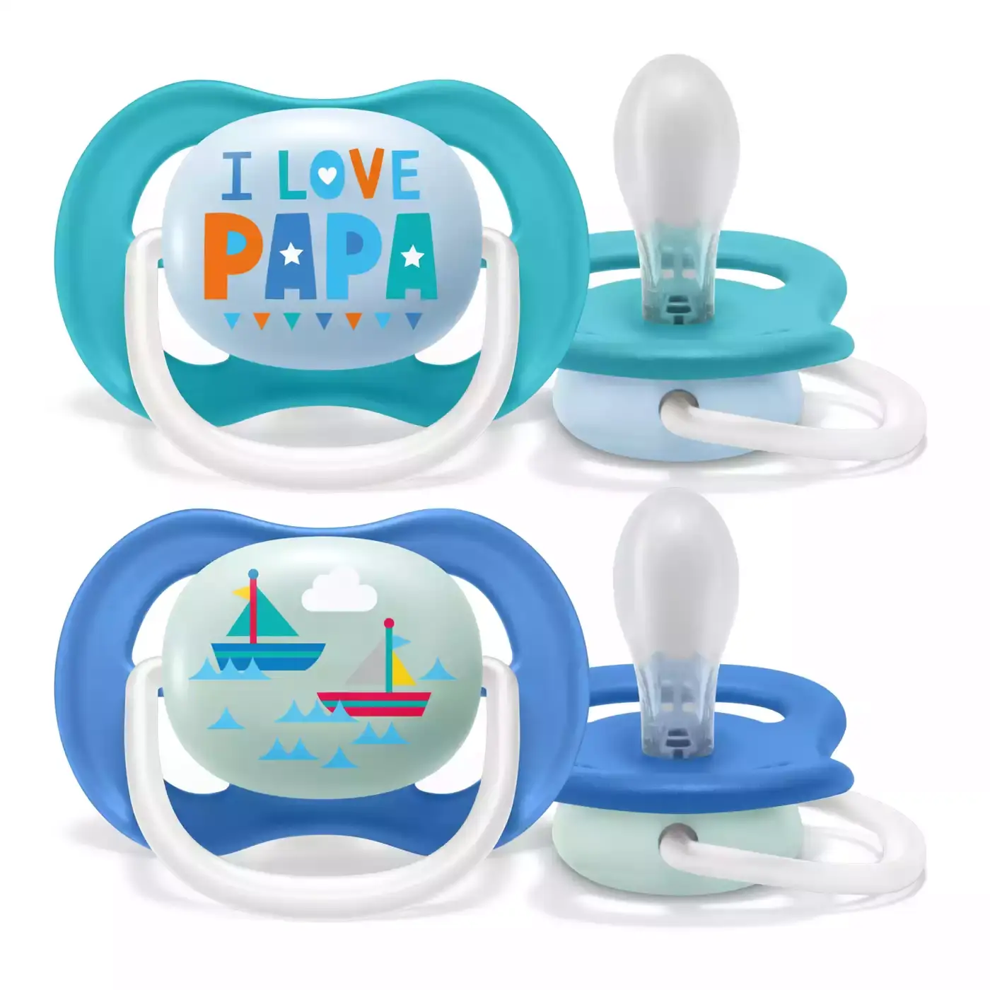 Beruhigungssauger Ultra Air 6-18 Monate Happy Boy - Papa Boat SCF080/03 - Jamouz