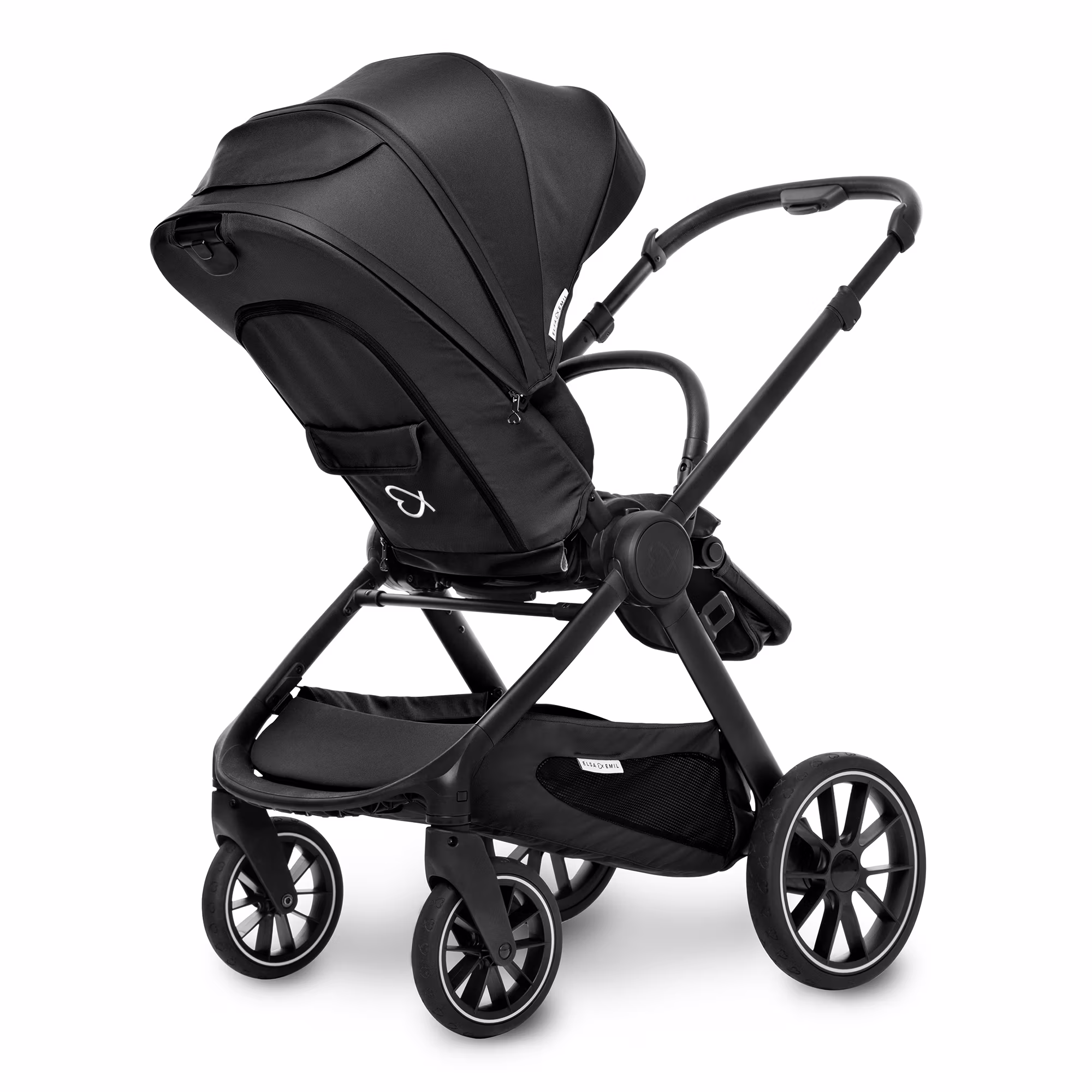 Set ELSA & EMIL Kinderwagen Krokodilgrün mit Organizer - Jamouz