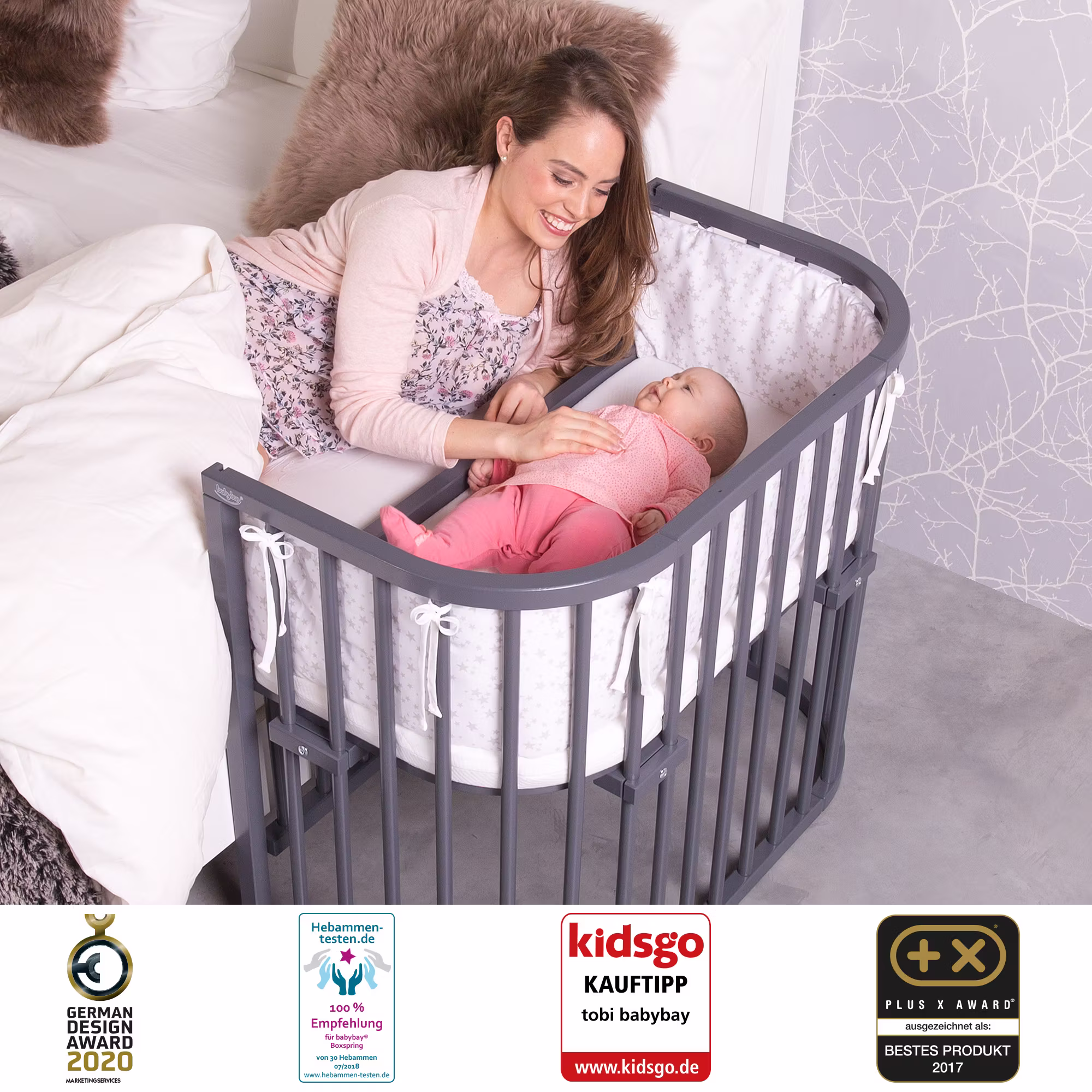 Babybay Maxi Comfort Plus Schiefergrau - Jamouz