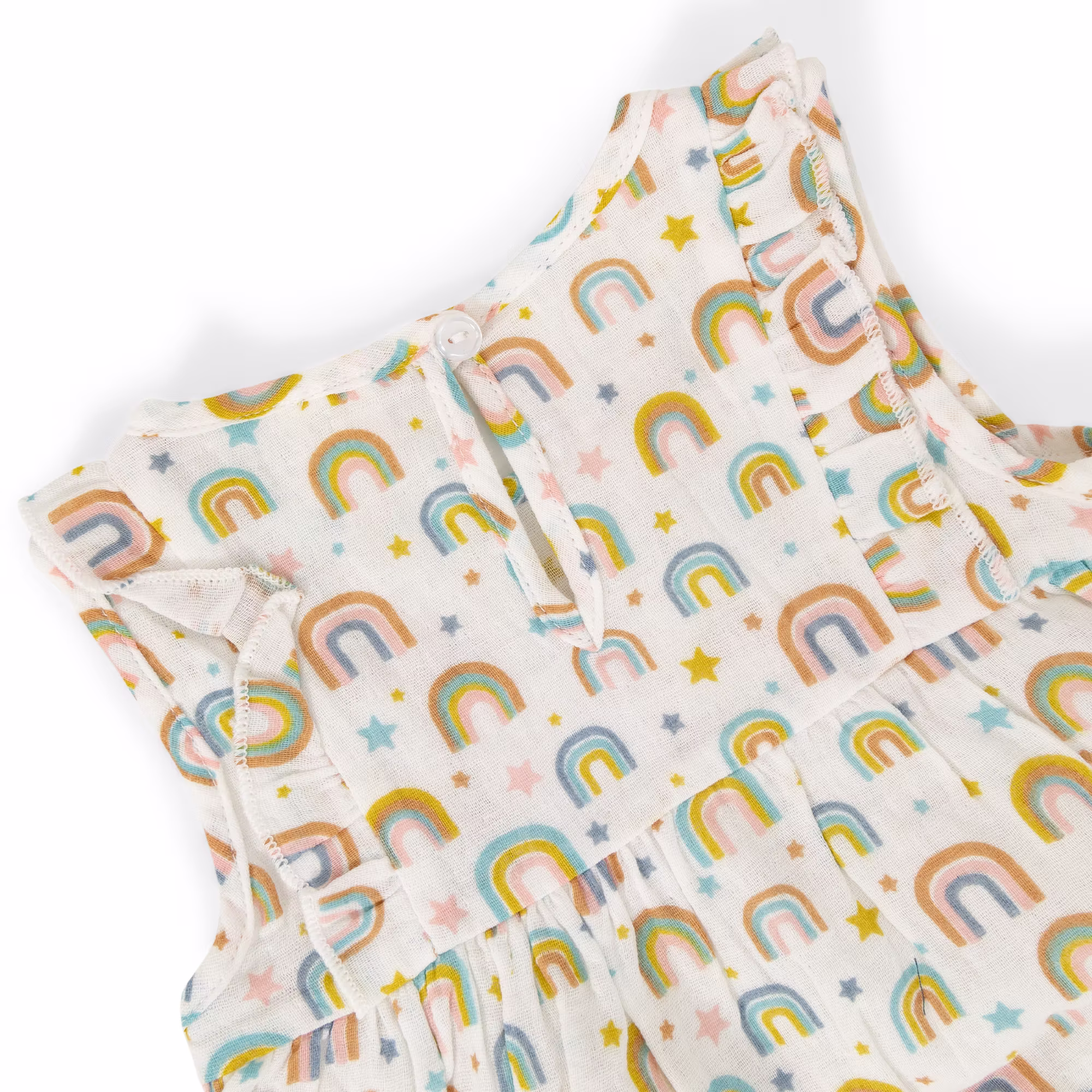 Musselin Kleid Regenbogen - Jamouz