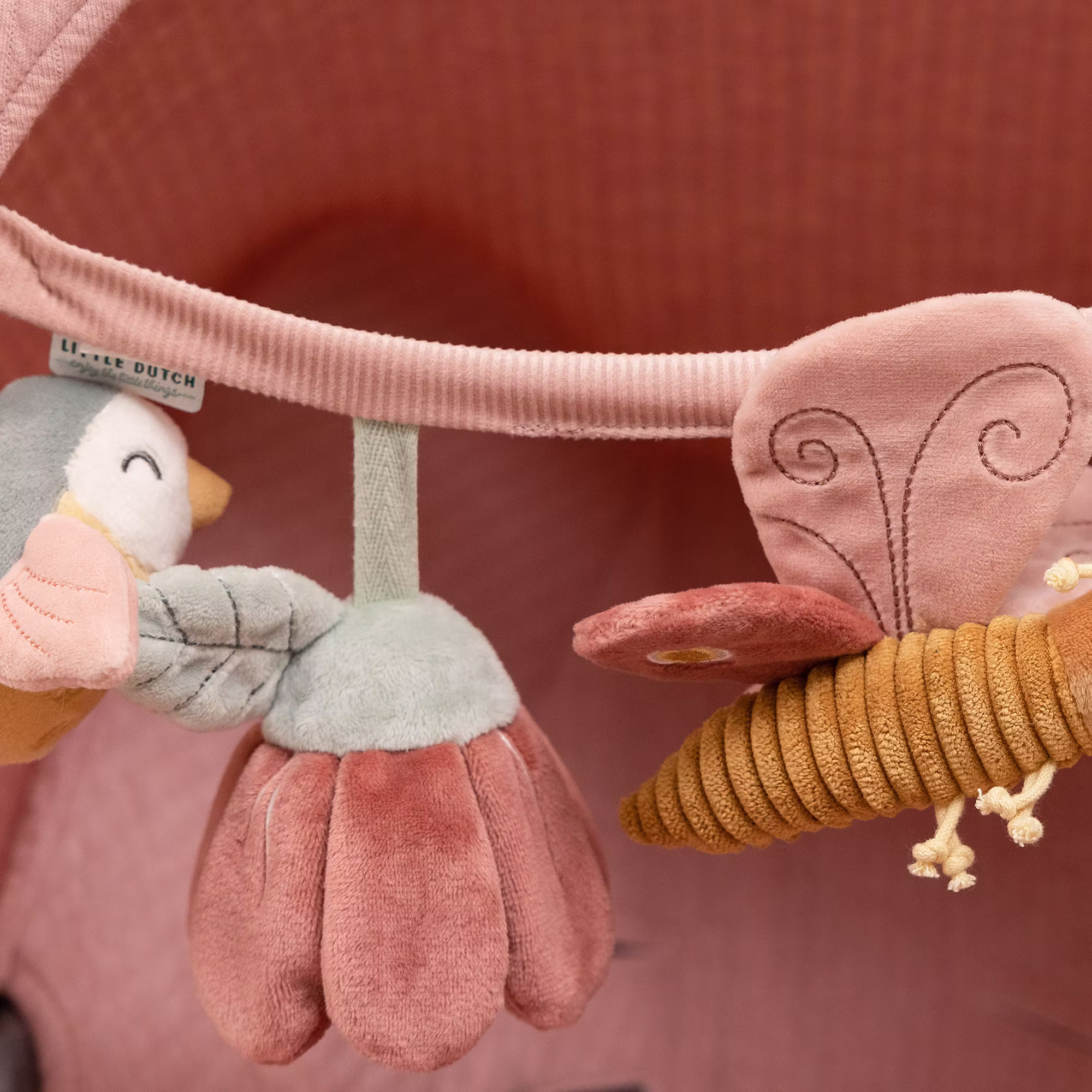 Kinderwagenkette Flowers & Butterflies - Jamouz