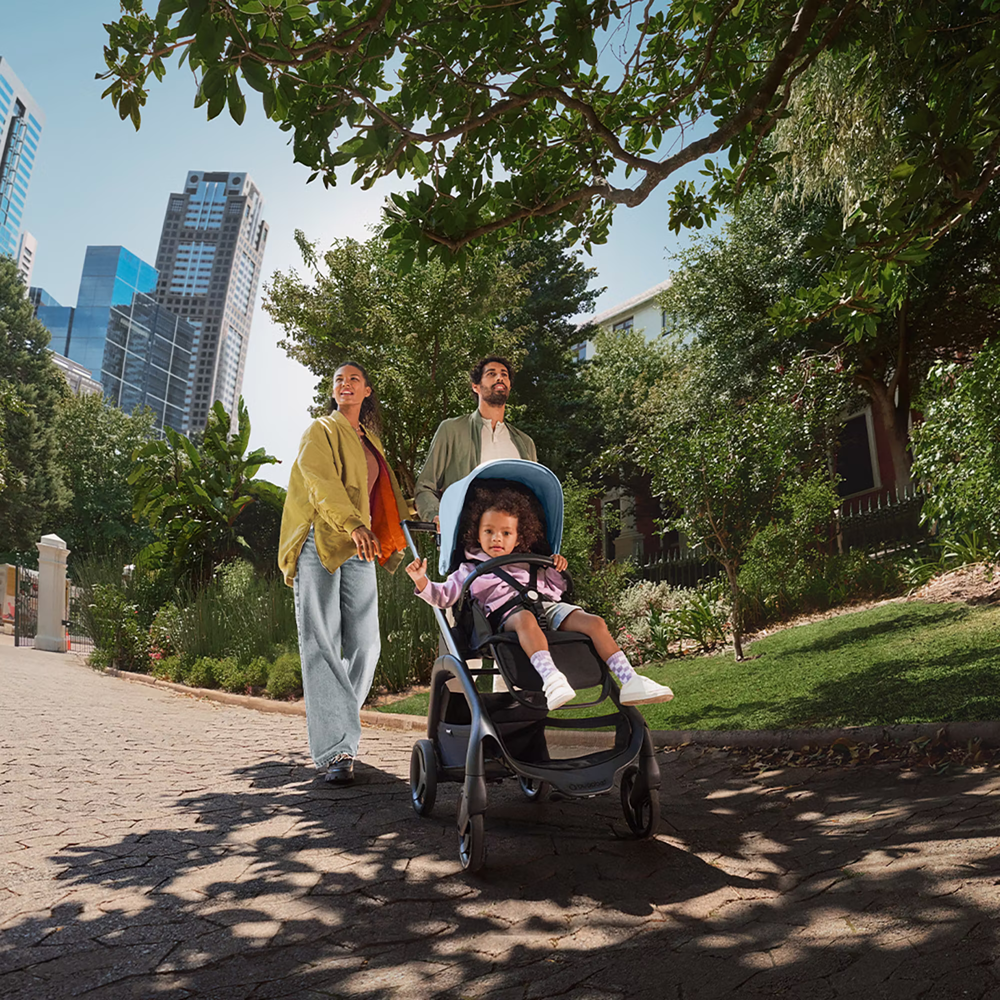 Dragonfly City-Kinderwagen Graphit/Skyline Blue - Jamouz