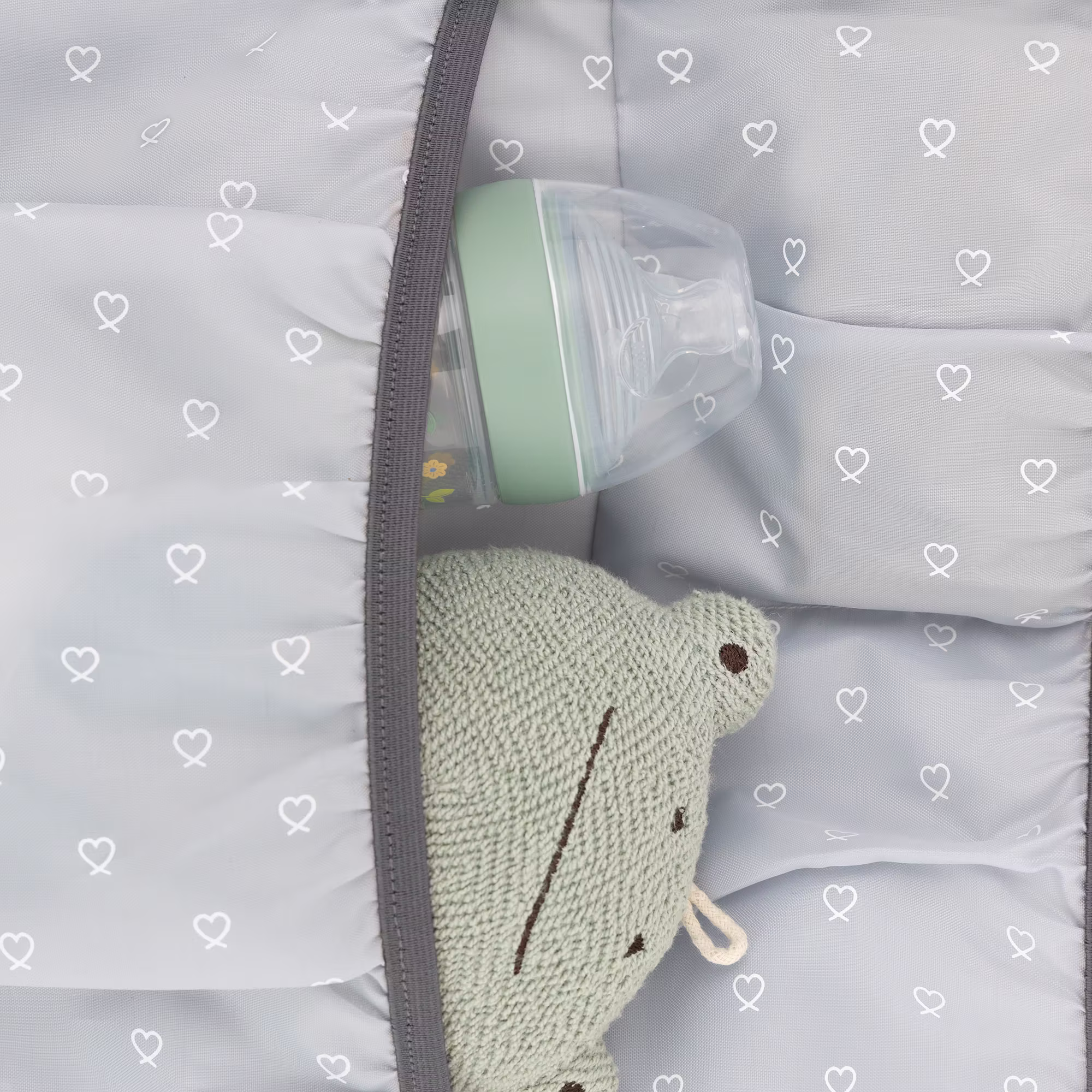 Set ELSA & EMIL Kinderwagen Elefantengrau mit Henkel-Rucksack - Jamouz