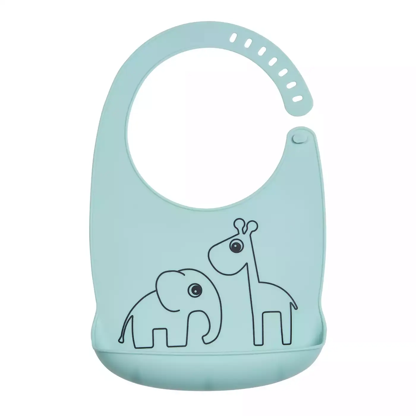 Silikon Lätzchen Deer Friends Blau - Jamouz