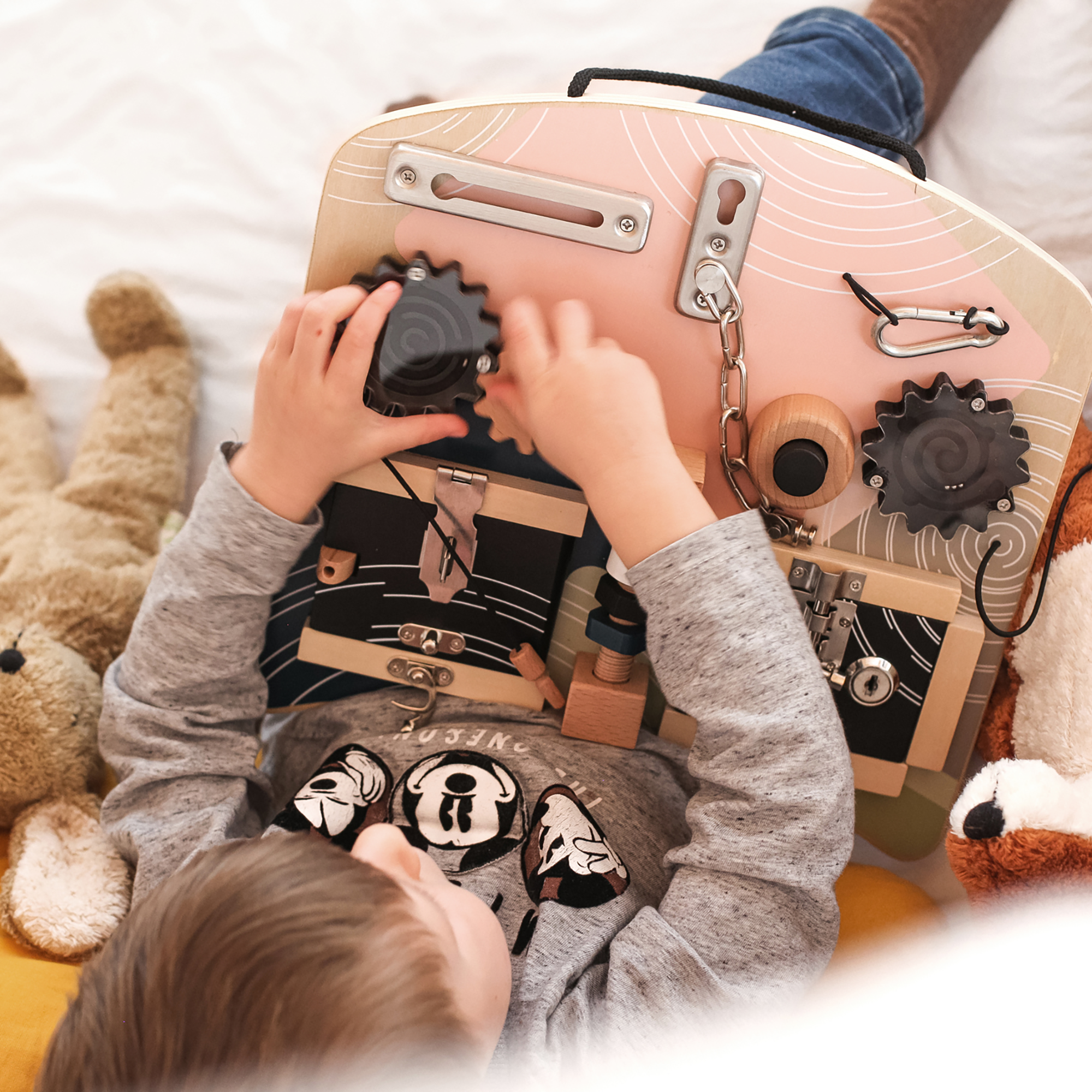 Motorikbrett Schlösser und Rotation - Jamouz