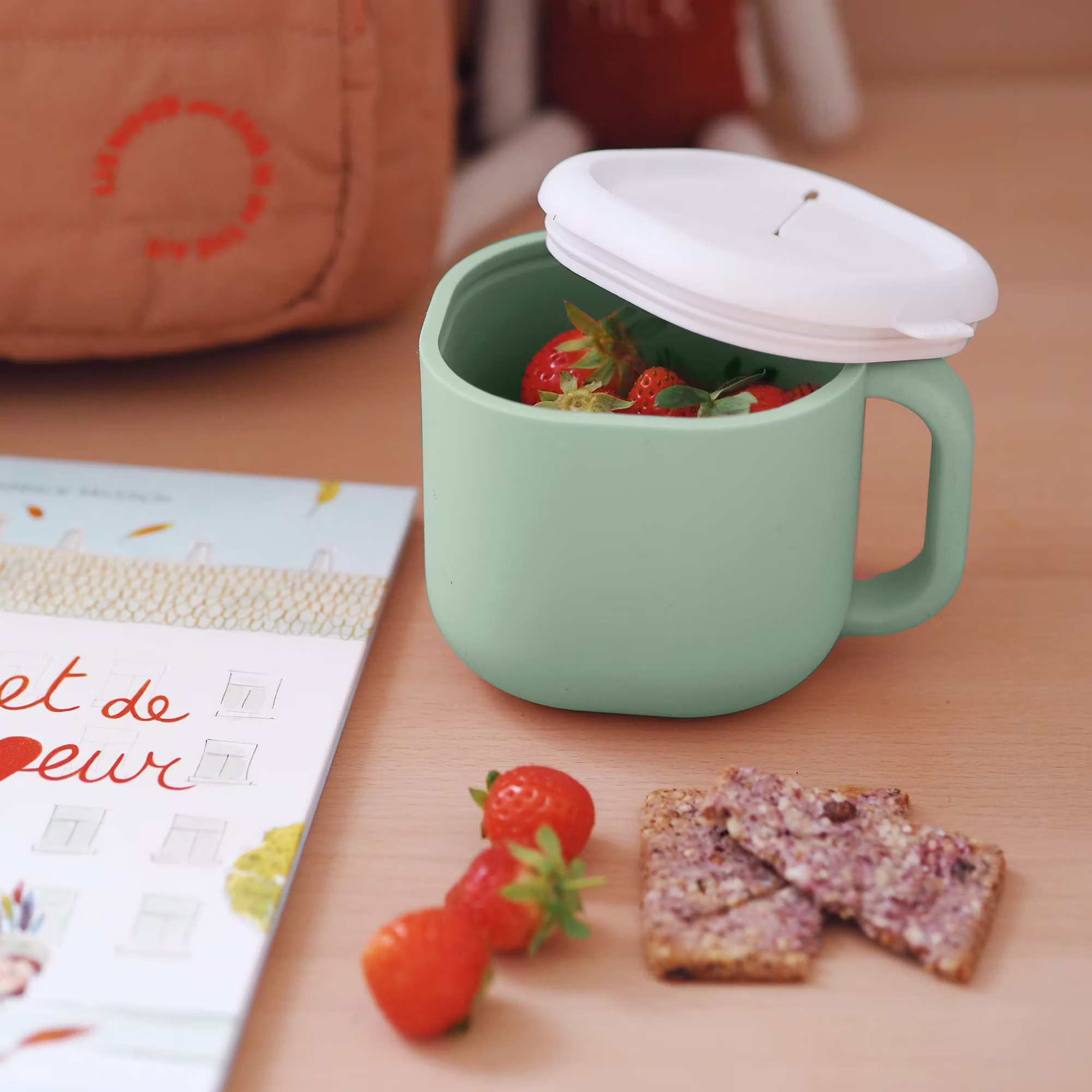 Pick'n Snack Velvet Grau - Silikon Snack Box - Jamouz