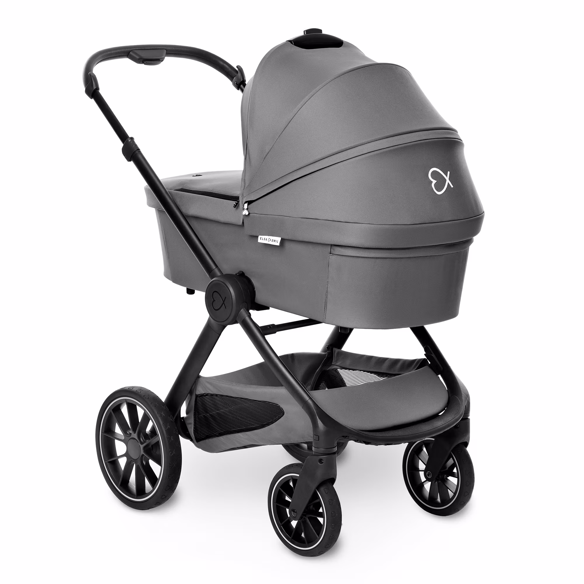 Set ELSA & EMIL Kinderwagen Krokodilgrün mit Organizer - Jamouz