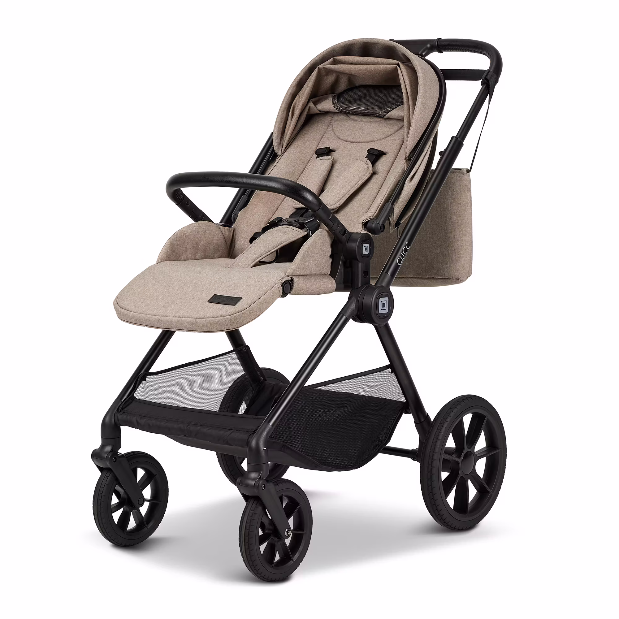 CLICC Set Black Melange mit Babyschale Cosmo - Jamouz