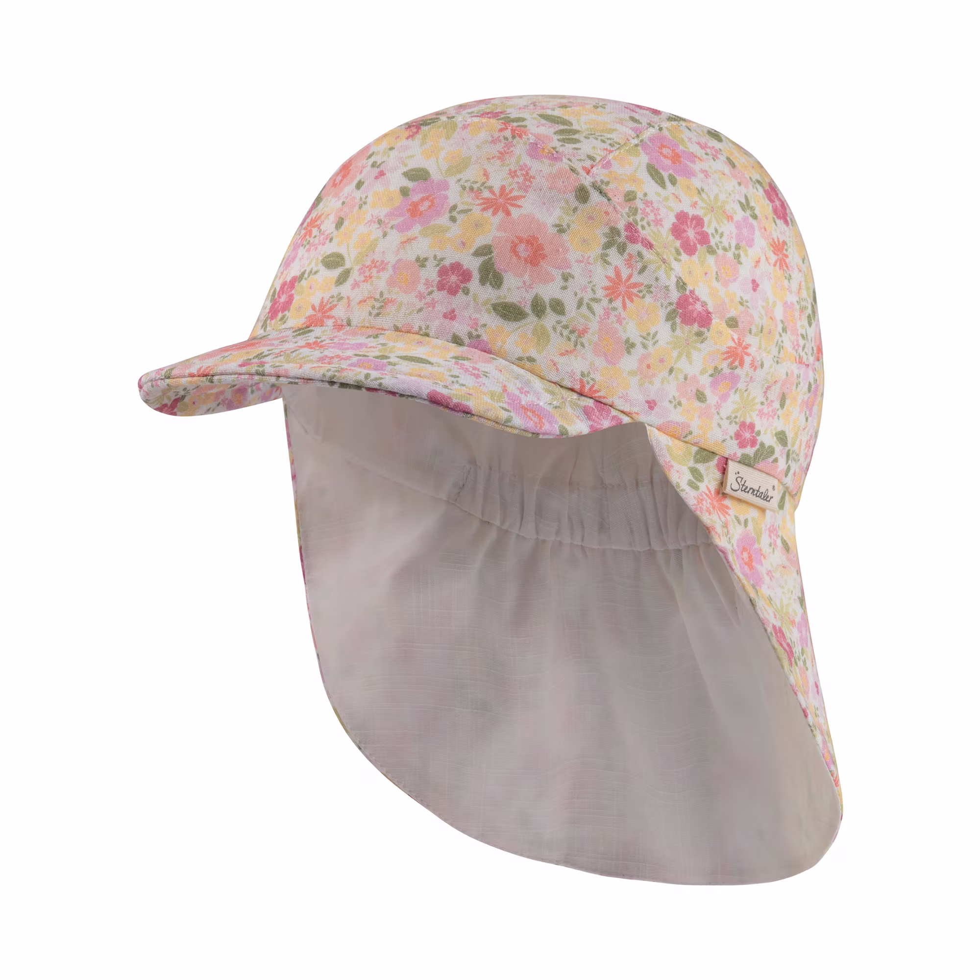 Schirmmütze mit Nackenschutz Blümchen - Jamouz