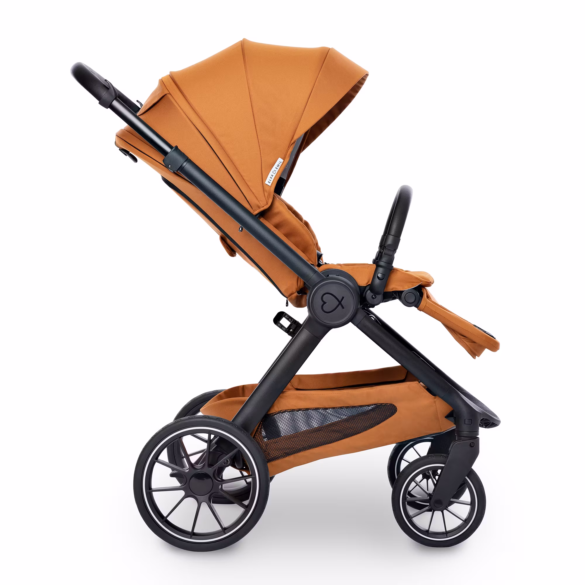 Set ELSA & EMIL Kinderwagen Krokodilgrün mit Organizer - Jamouz