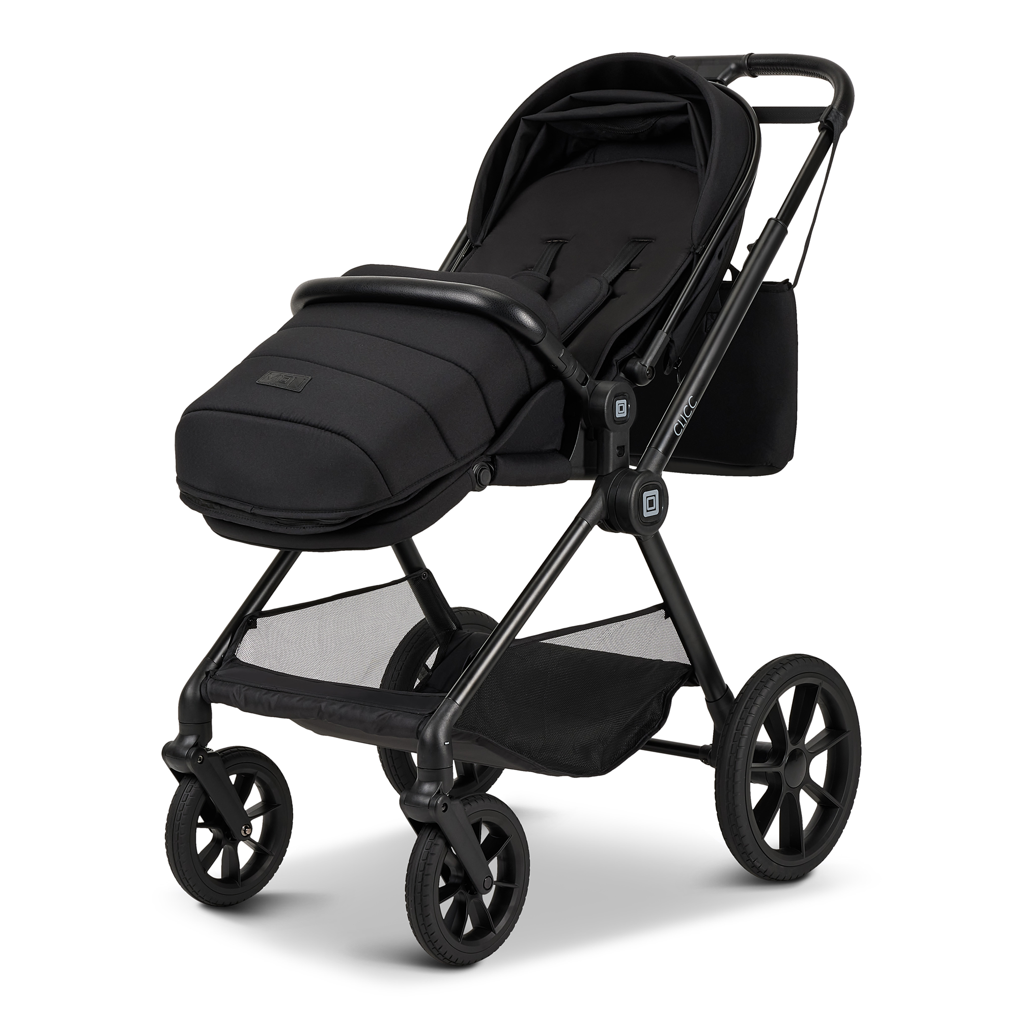 CLICC Set Black Melange mit Babyschale Cosmo - Jamouz