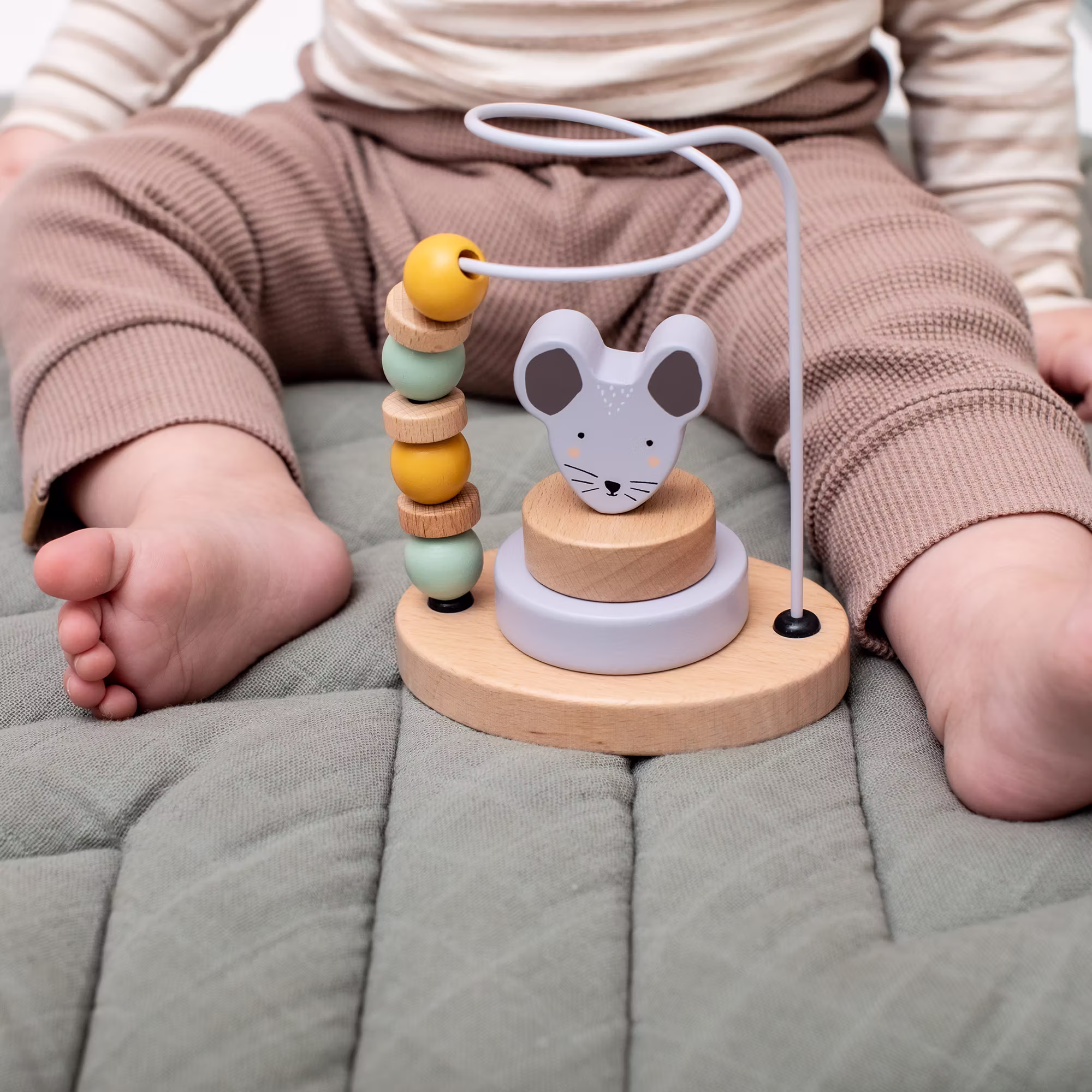 Holz Motorikschleife Mrs. Mouse - Jamouz