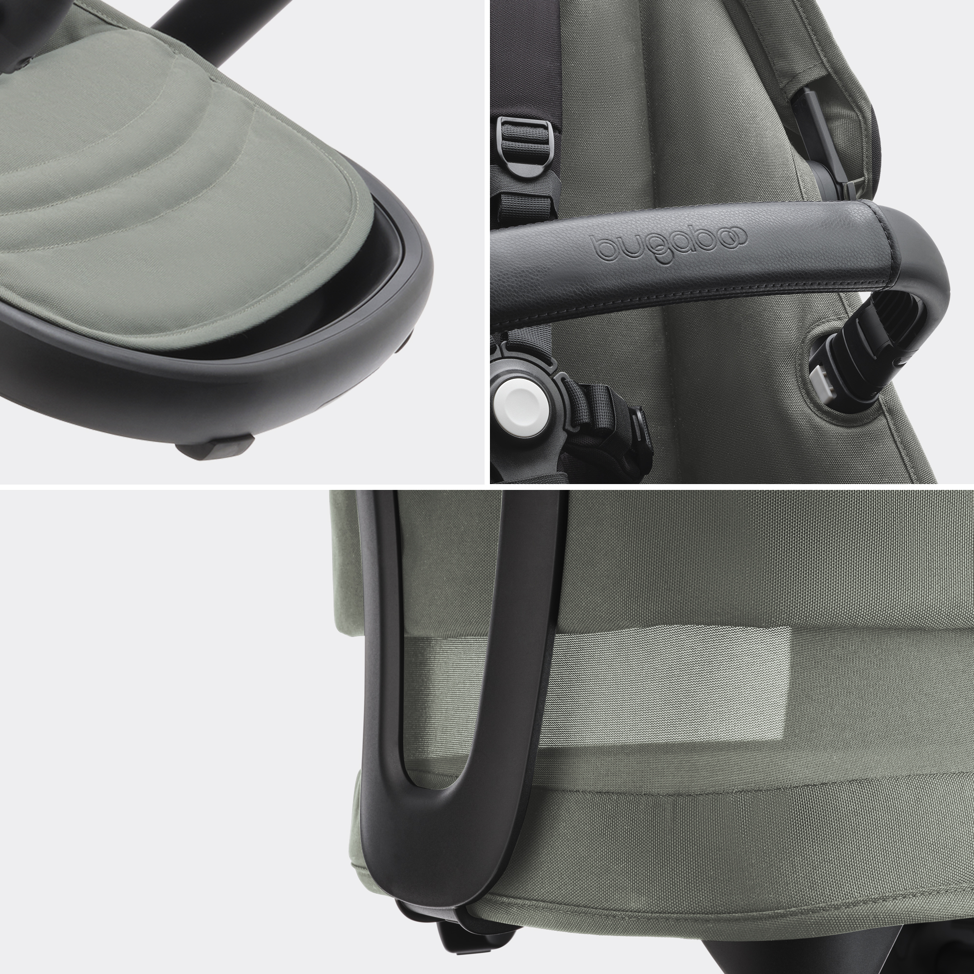 Fox 5 2-in-1 Komfort-Kinderwagen Schwarz/Forest Green - Jamouz