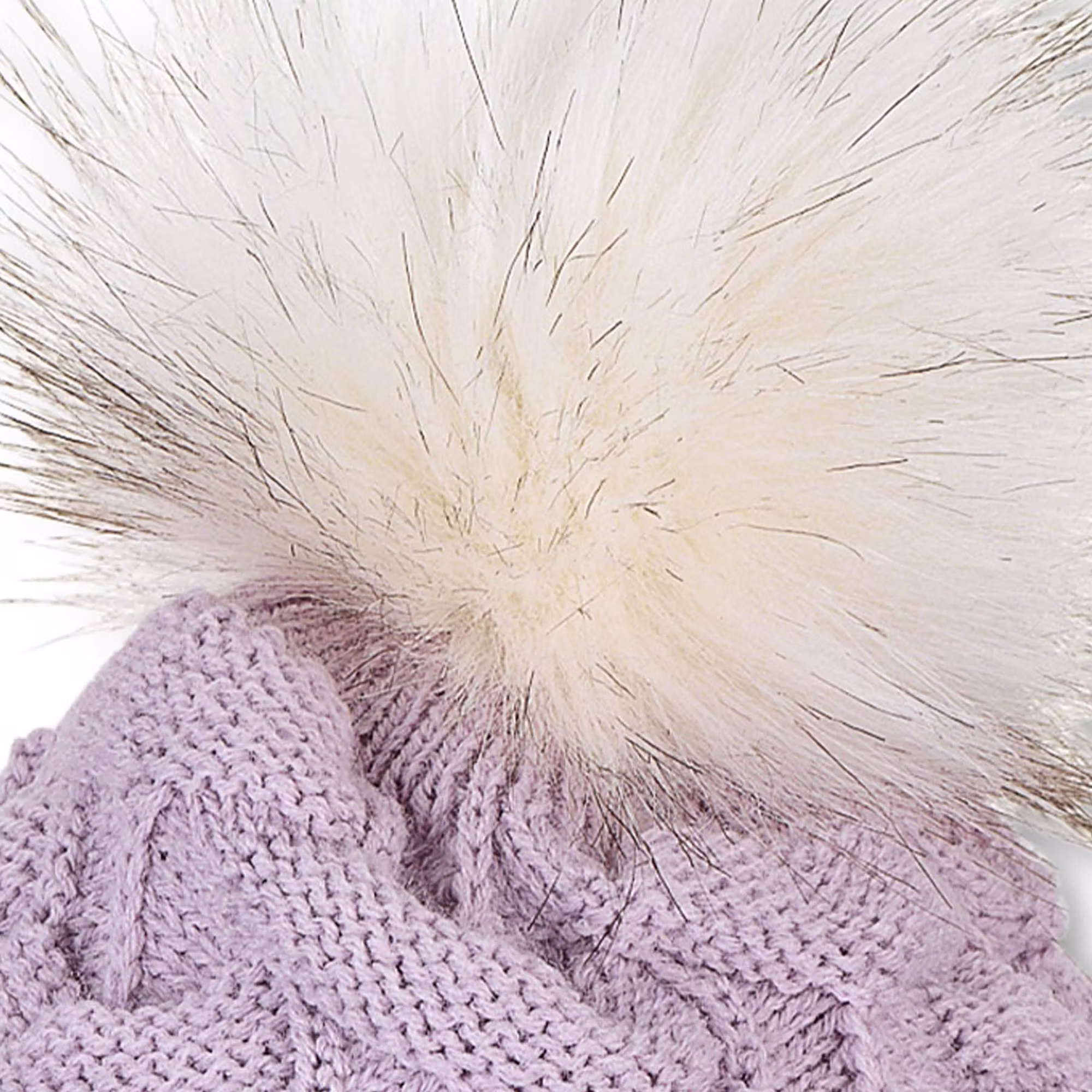 Strickmütze mit Kunstpelz-Pompon - Jamouz