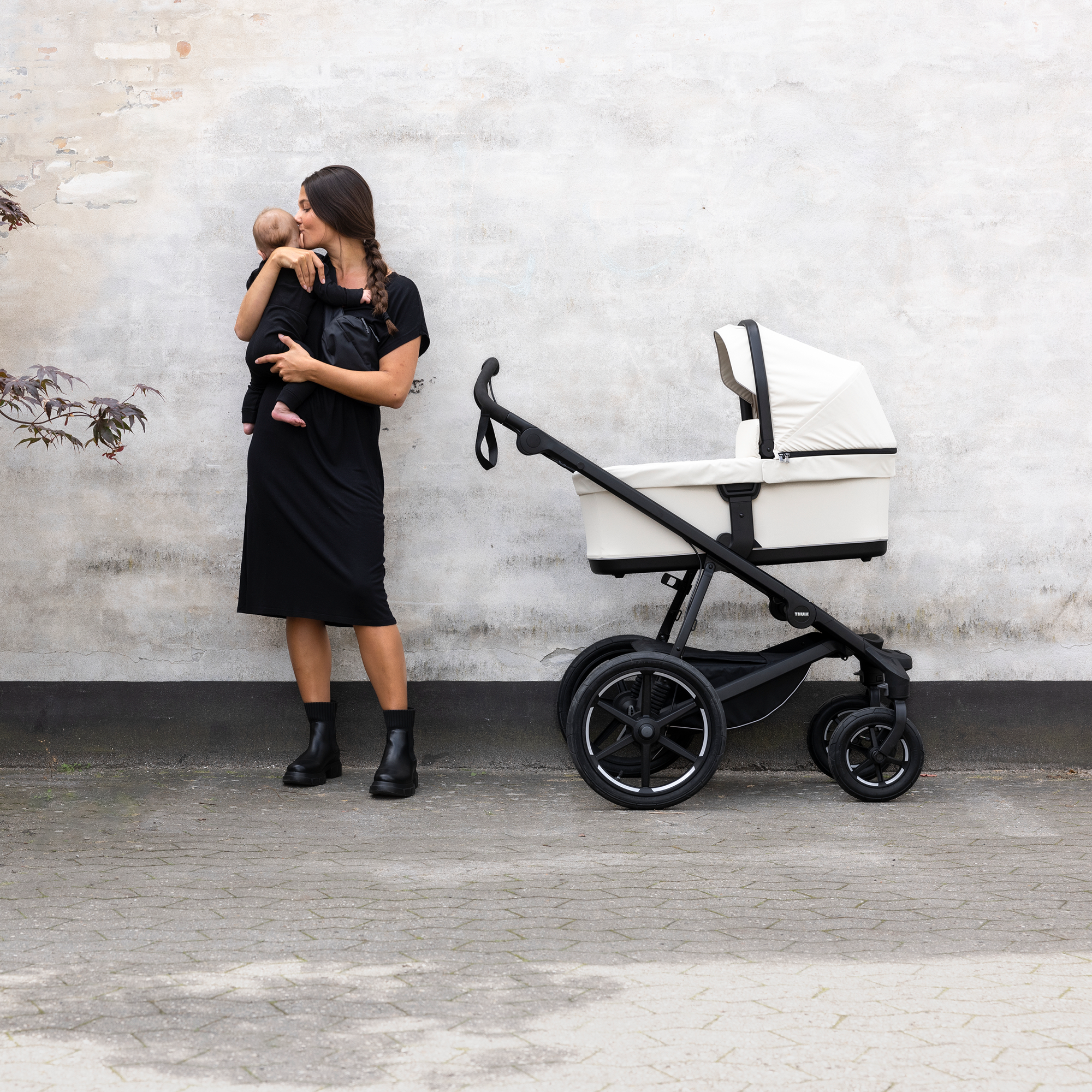 Set Urban Glide 4-wheel Soft Beige mit Wanne - Jamouz