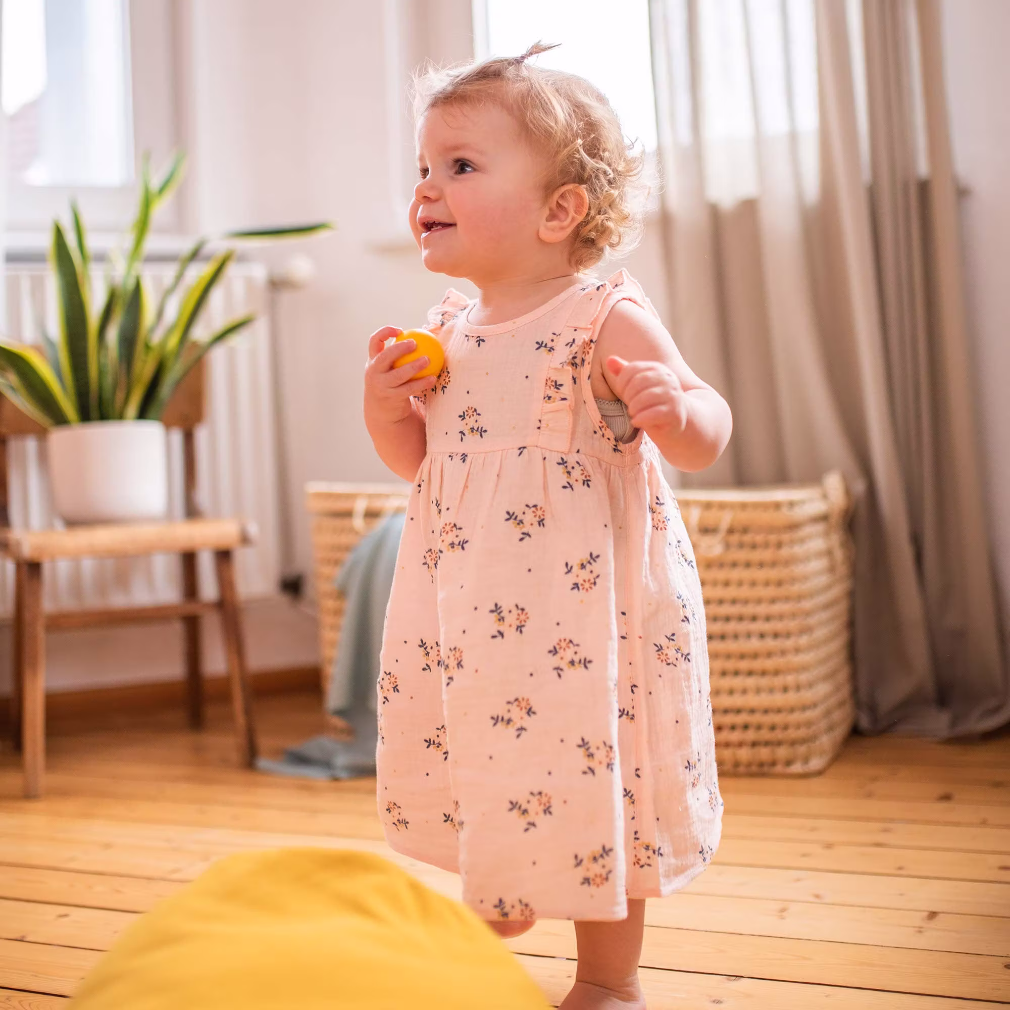 Musselin Kleid Regenbogen - Jamouz