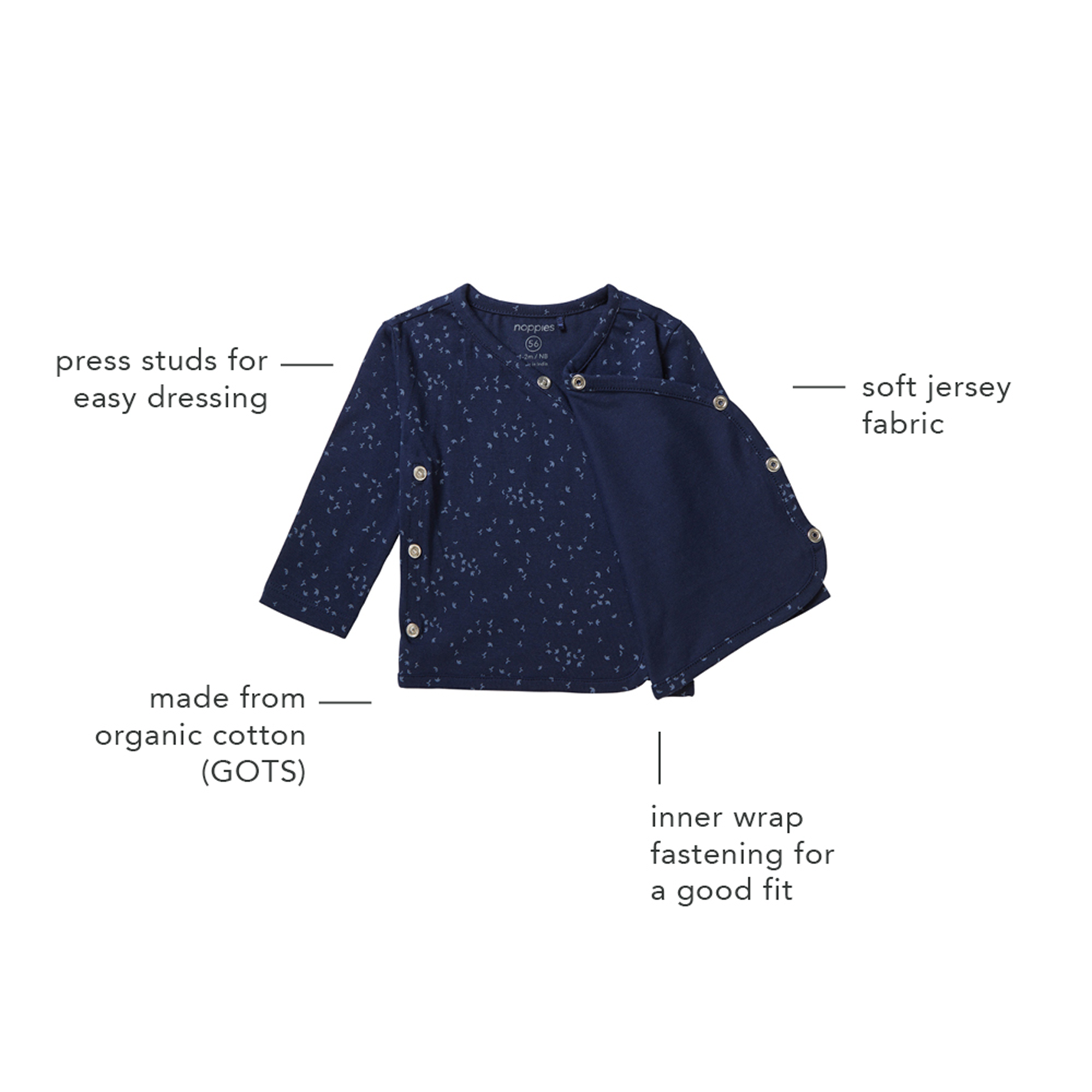 Wickelshirt Black Iris - Jamouz