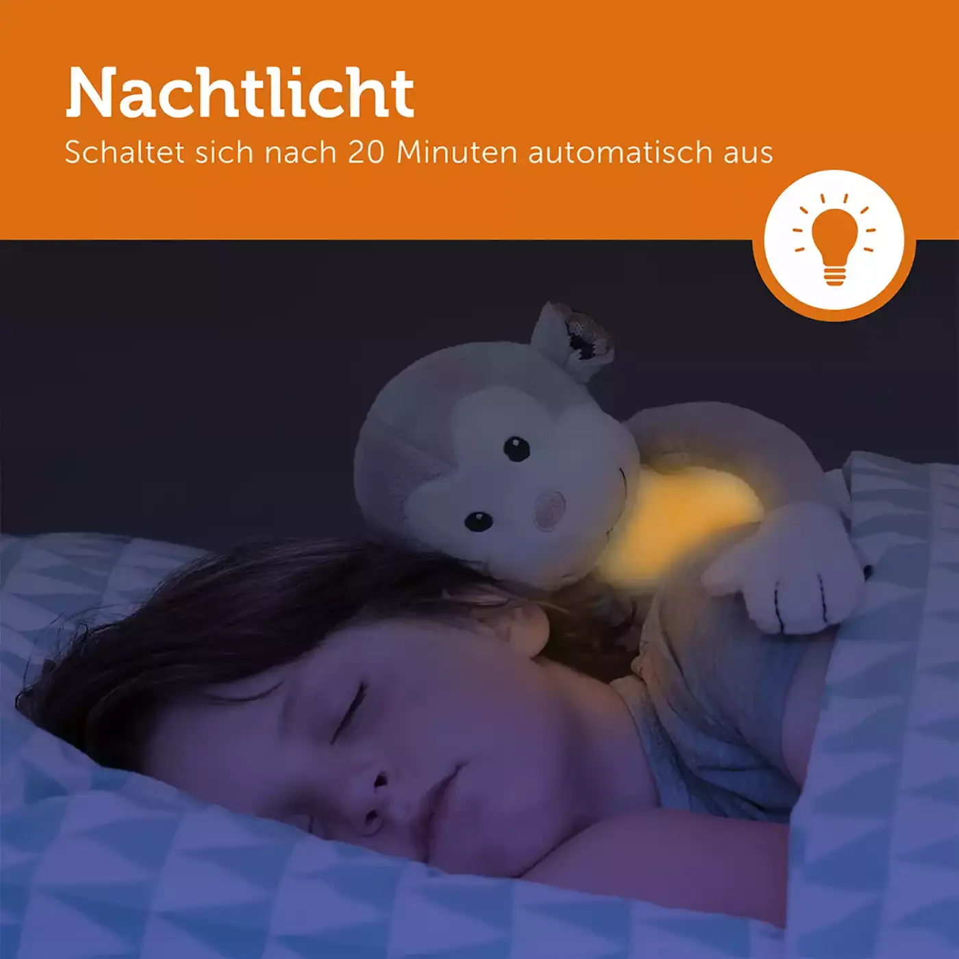 Kuscheltier-Nachtlicht Max der Affe - Jamouz