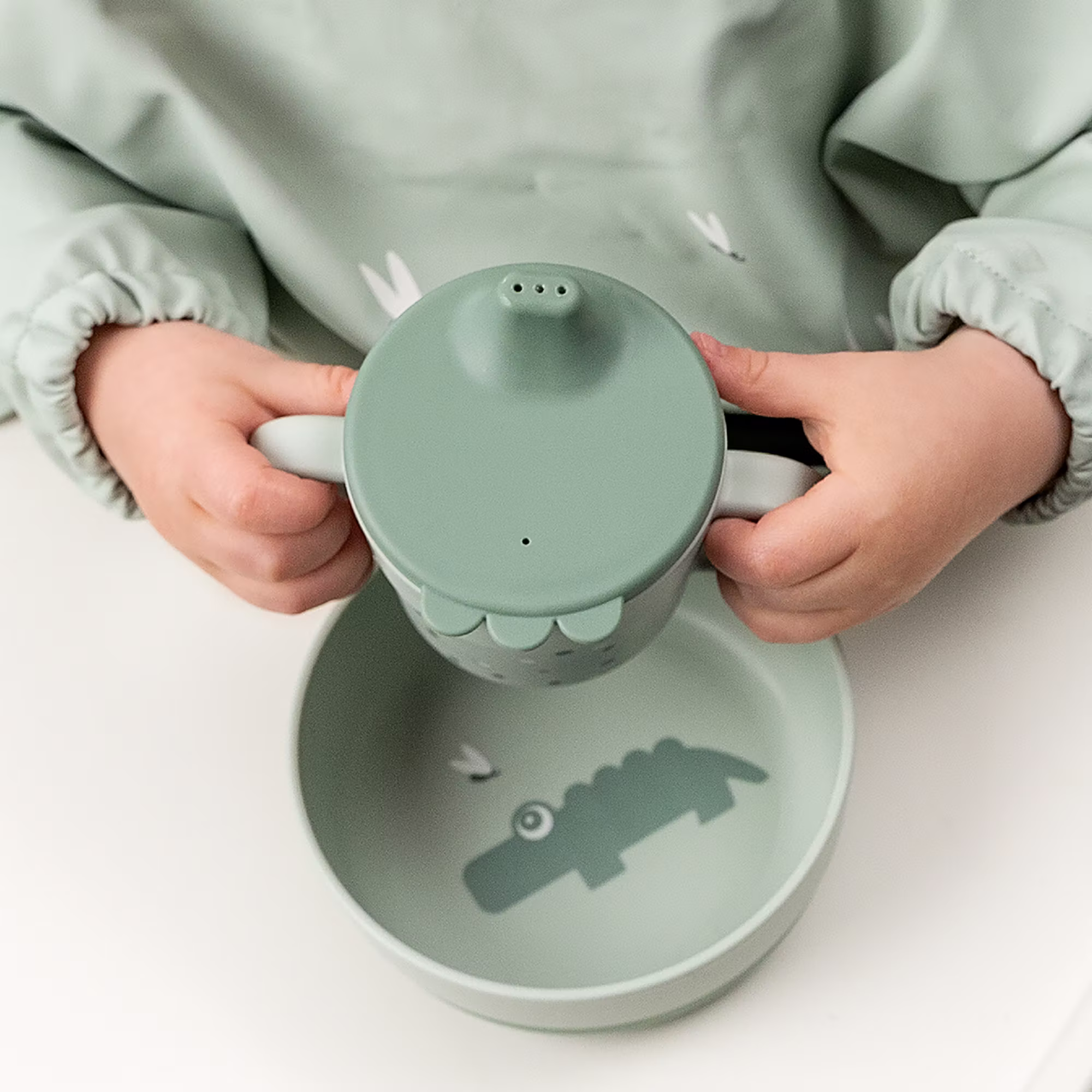 Foodie Trinklernbecher Happy Dots Blau - Jamouz